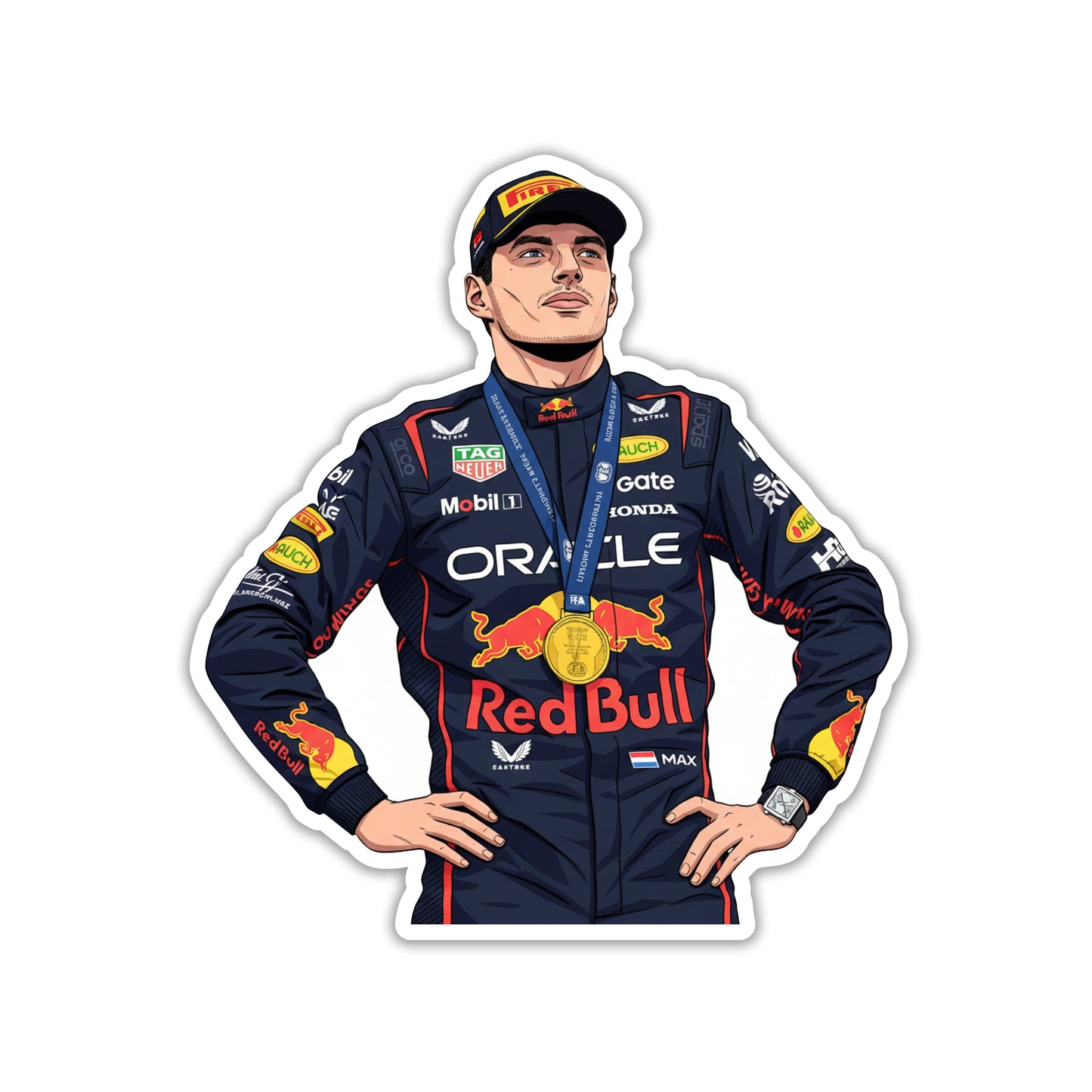 MAX VERSTAPPEN - RED BULL ACE PORTRAIT STICKER