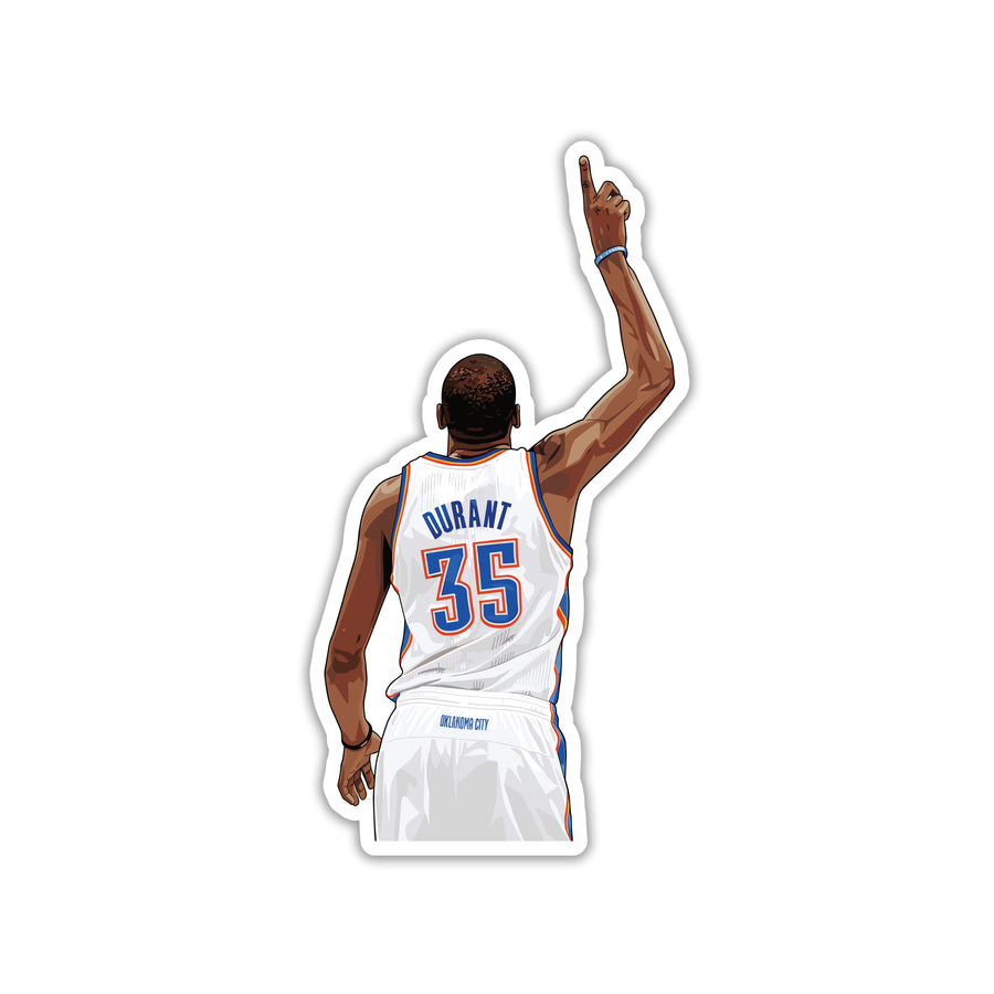 KEVIN DURANT - THUNDER GOD SALUTE STICKER