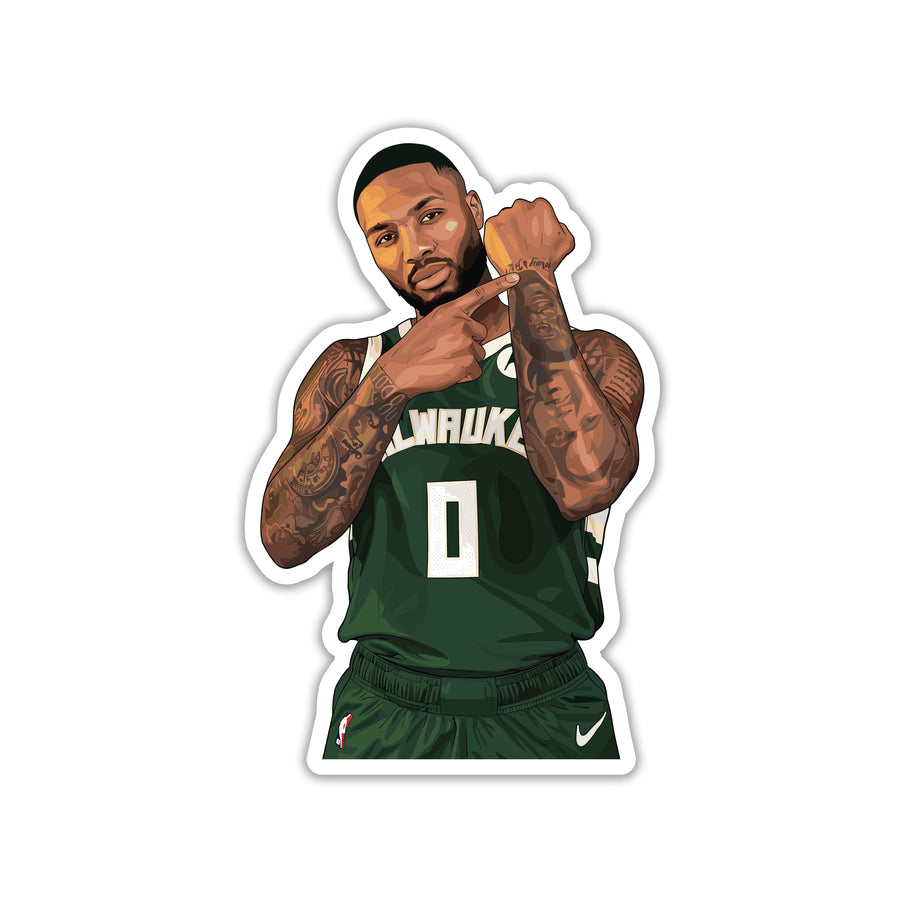DAMIAN LILLARD - IT'S TIME BUCKS STICKER