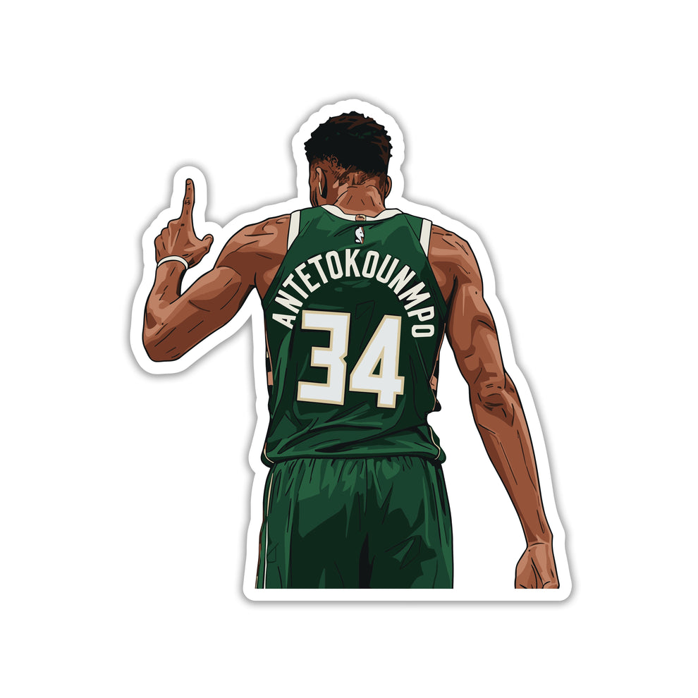 GIANNIS ANTETOKOUNMPO - NUMBER ONE POINT STICKER – STICKYFUNK PREMIUM ...