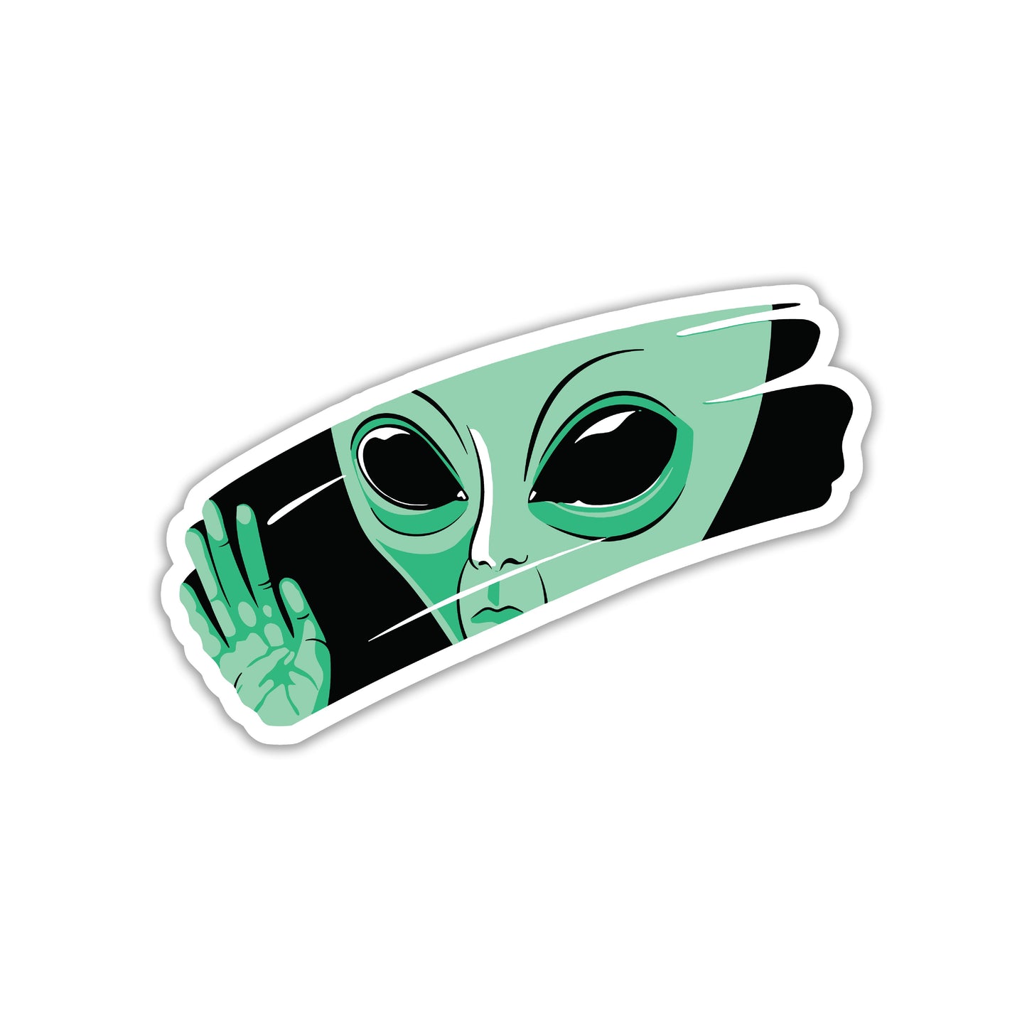 ALIEN PEACE STICKER