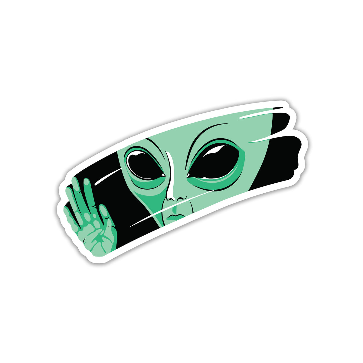 ALIEN PEACE STICKER