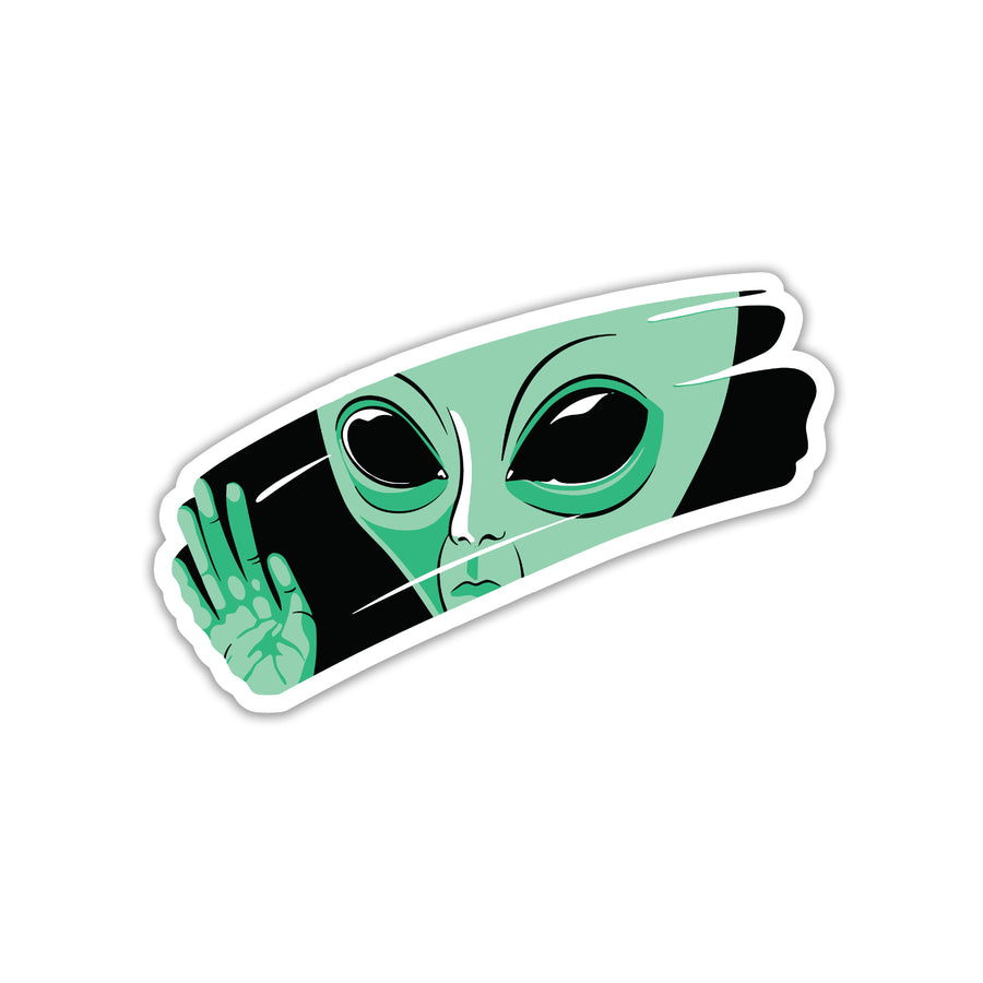 ALIEN PEACE STICKER