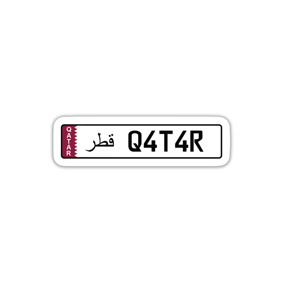 QATAR NUMBER PLATE STICKER