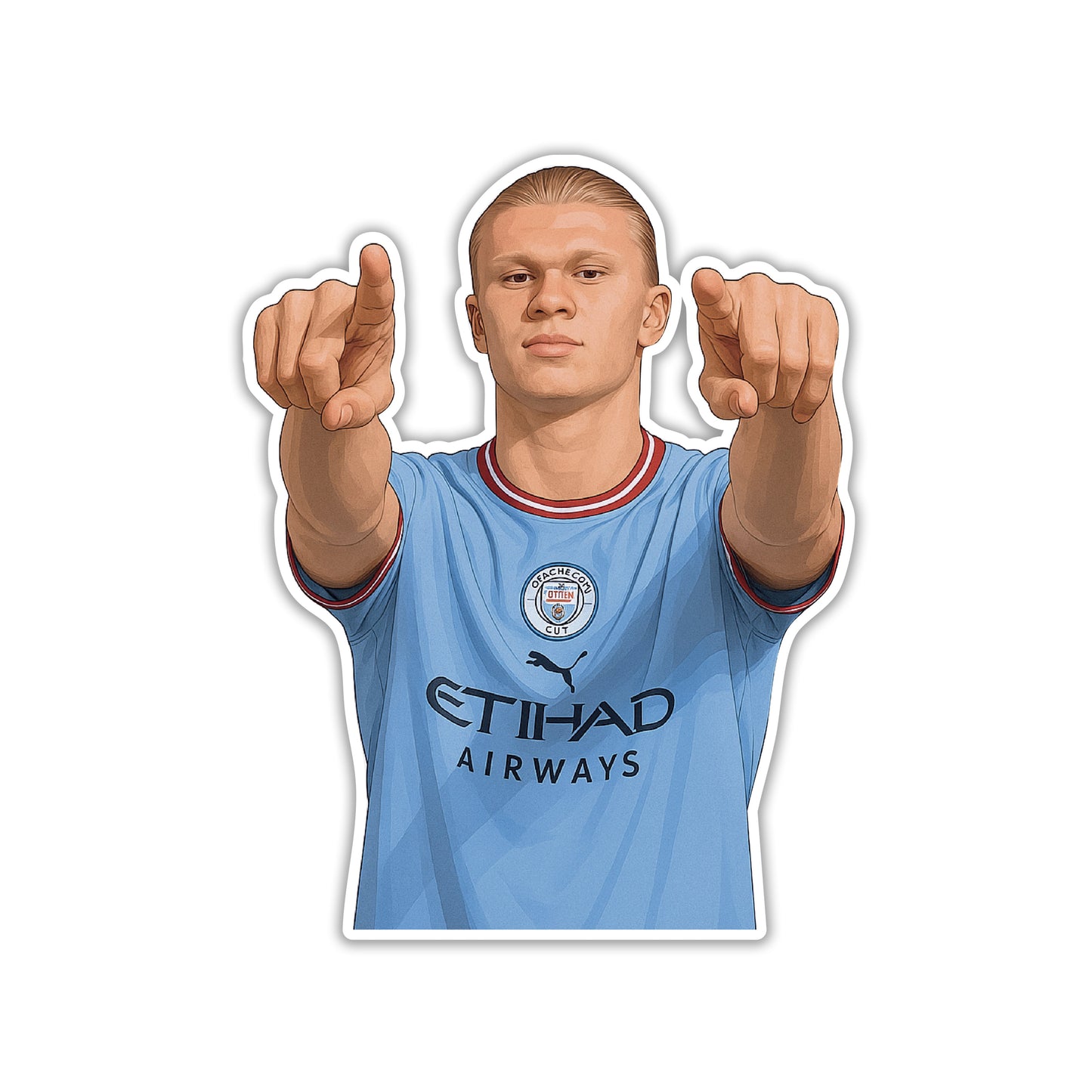 SKY BLUE CYBORG – ERLING HAALAND STICKER