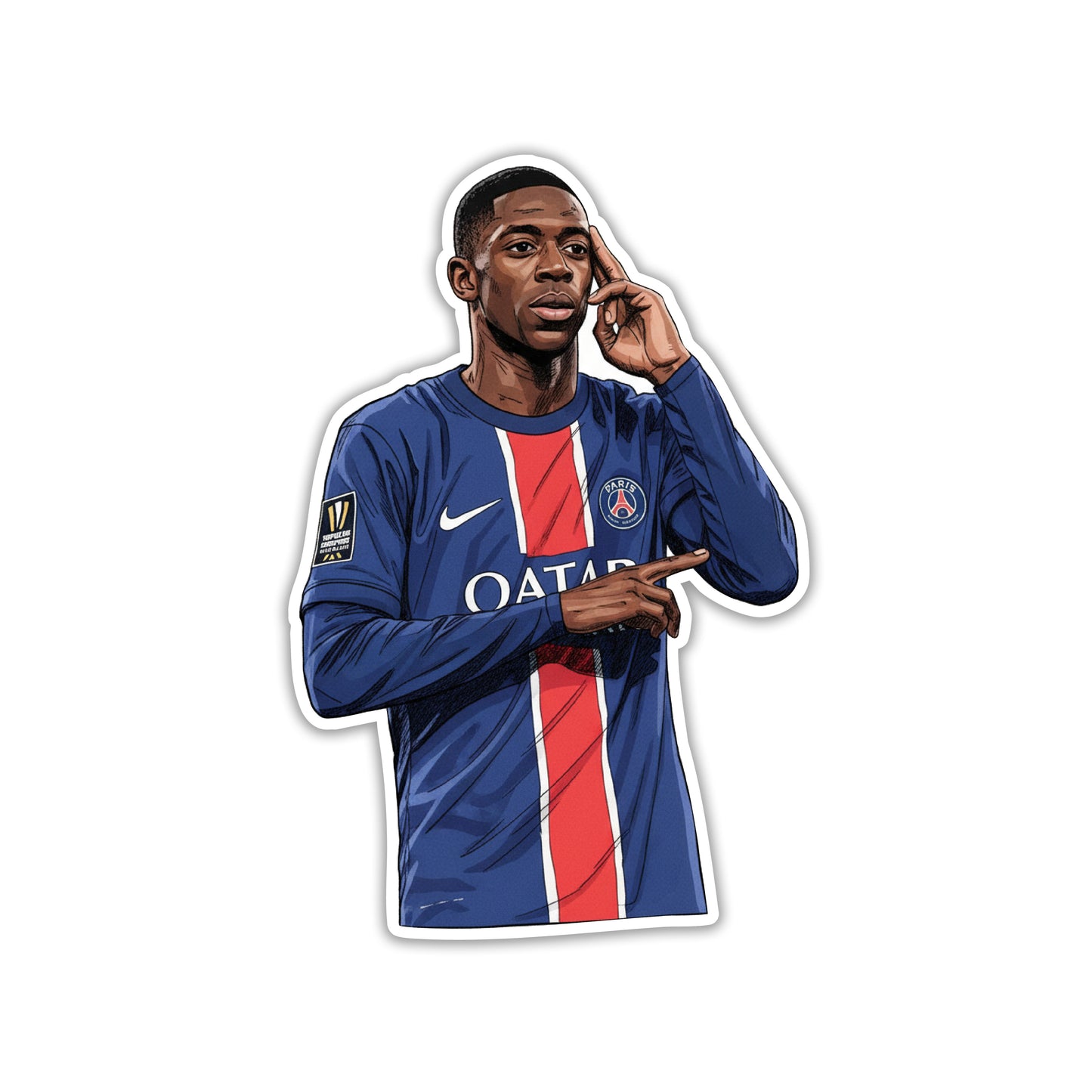 DEMBELE - THINK FAST, STRIKE FASTER STICKER