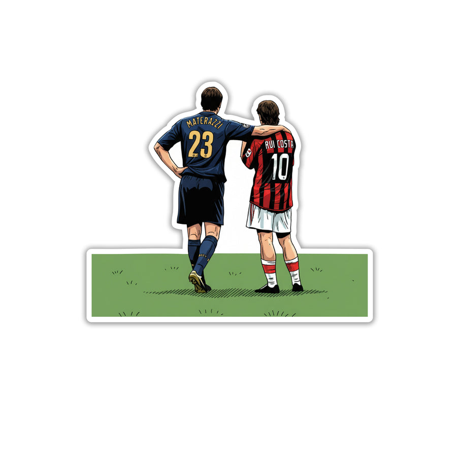 MATERAZZI & RUI COSTA - MILANO TRUCE STICKER