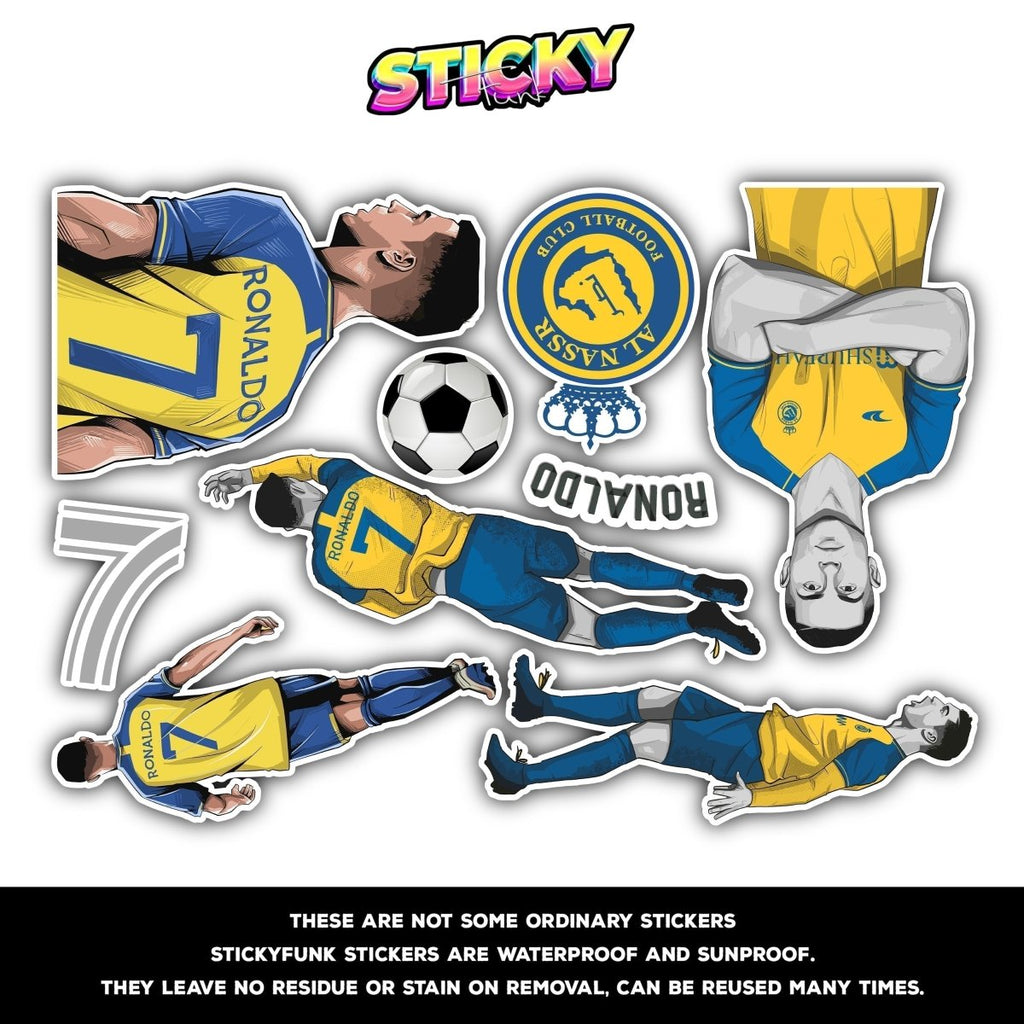 RONALDO - ALNASSR MINI STICKERS SHEET - stickyfunk premium stickers