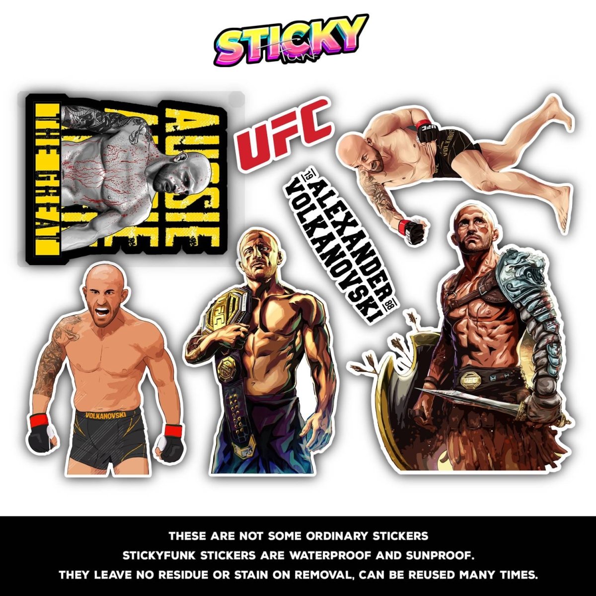 ALEXANDER VOLKANOVSKI MINI STICKERS SHEET - stickyfunk premium stickers