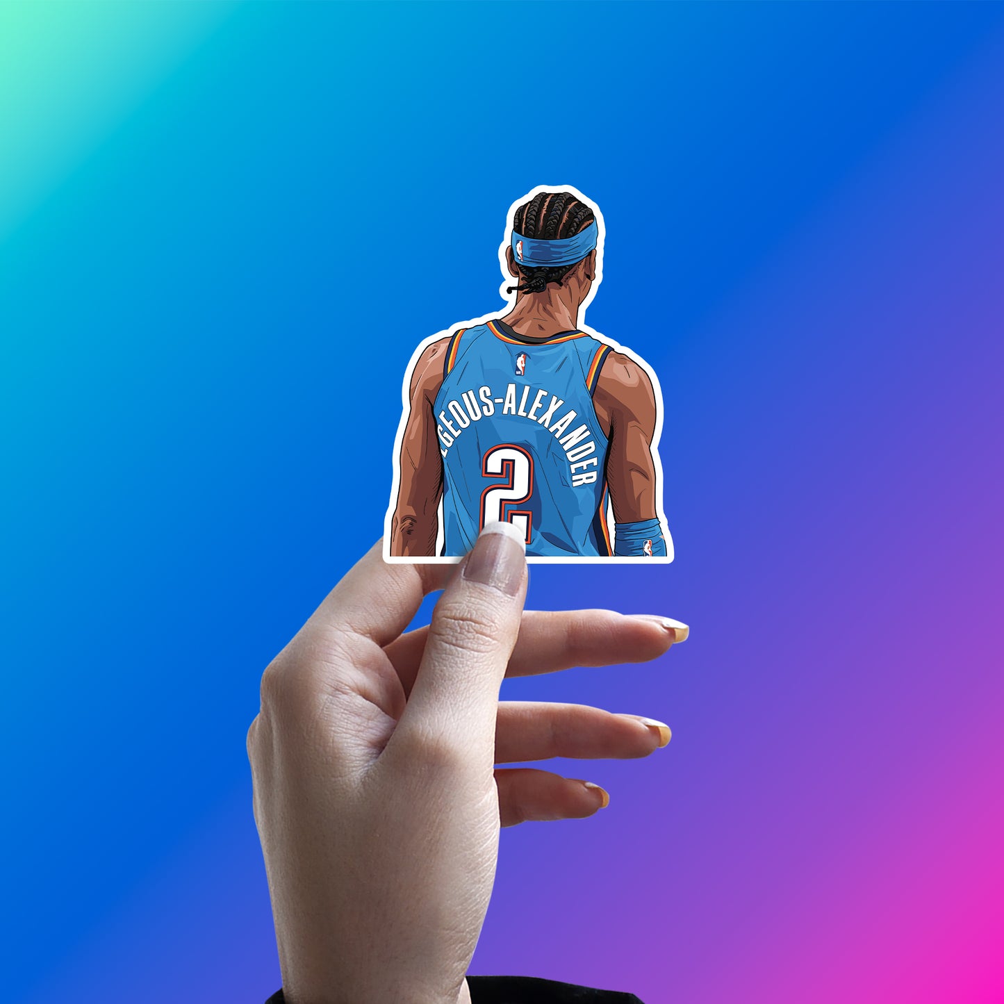 SGA - THUNDER MVP BACKLINE STICKER