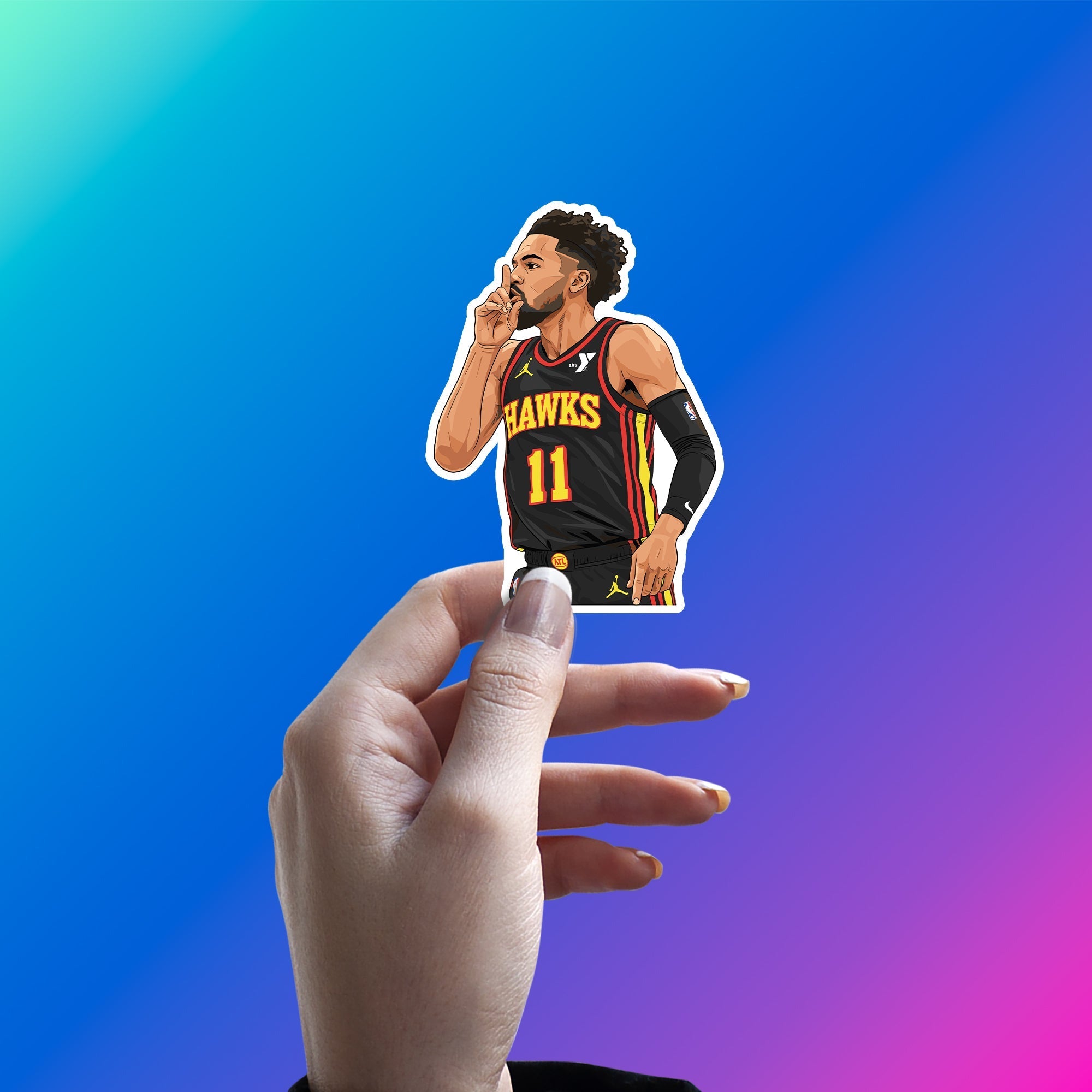 TRAE YOUNG - SILENCE THE GARDEN STICKER