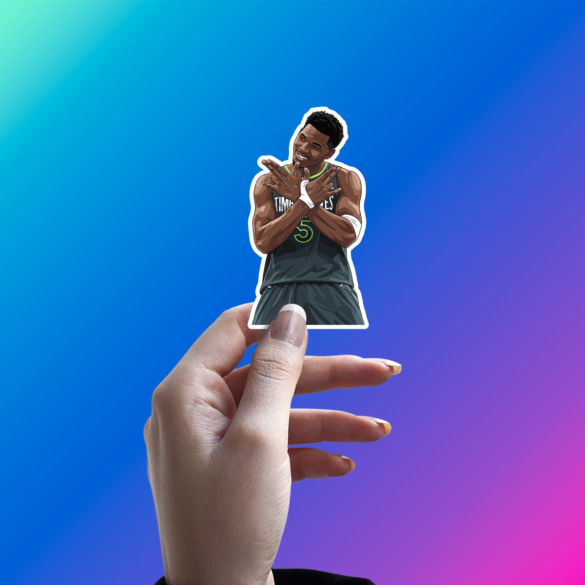 ANTHONY EDWARDS - GENERATION X POSE STICKER