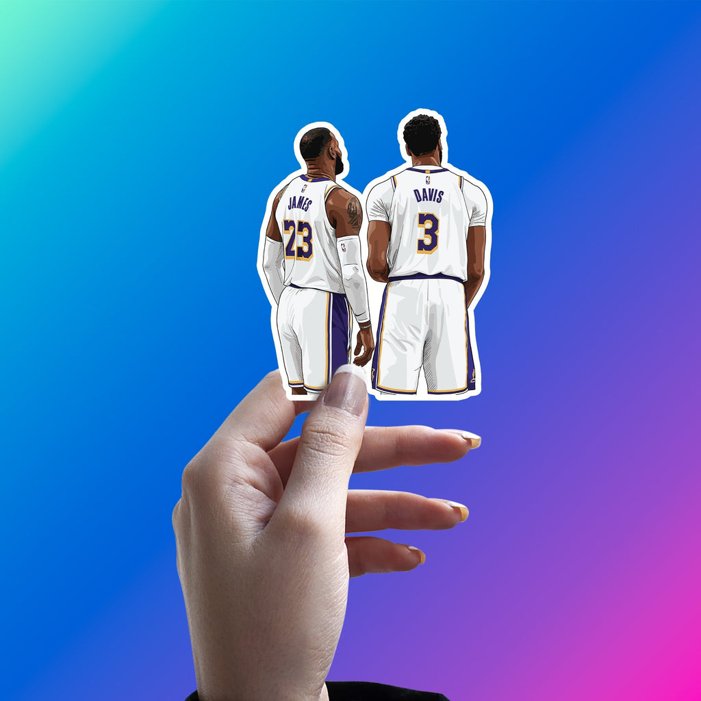 LEBRON & AD - THE BROW AND THE KING STICKER