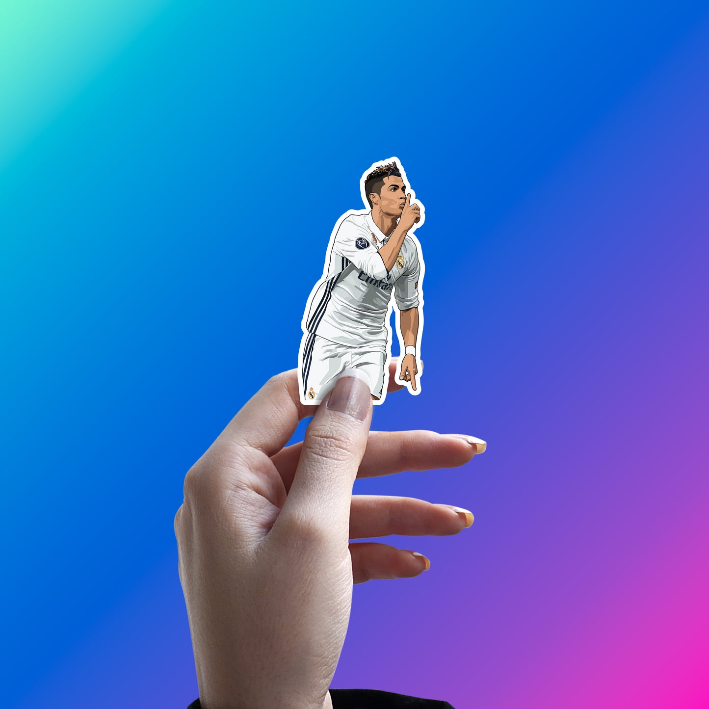 CRISTIANO RONALDO - SILENCE THE CROWD STICKER