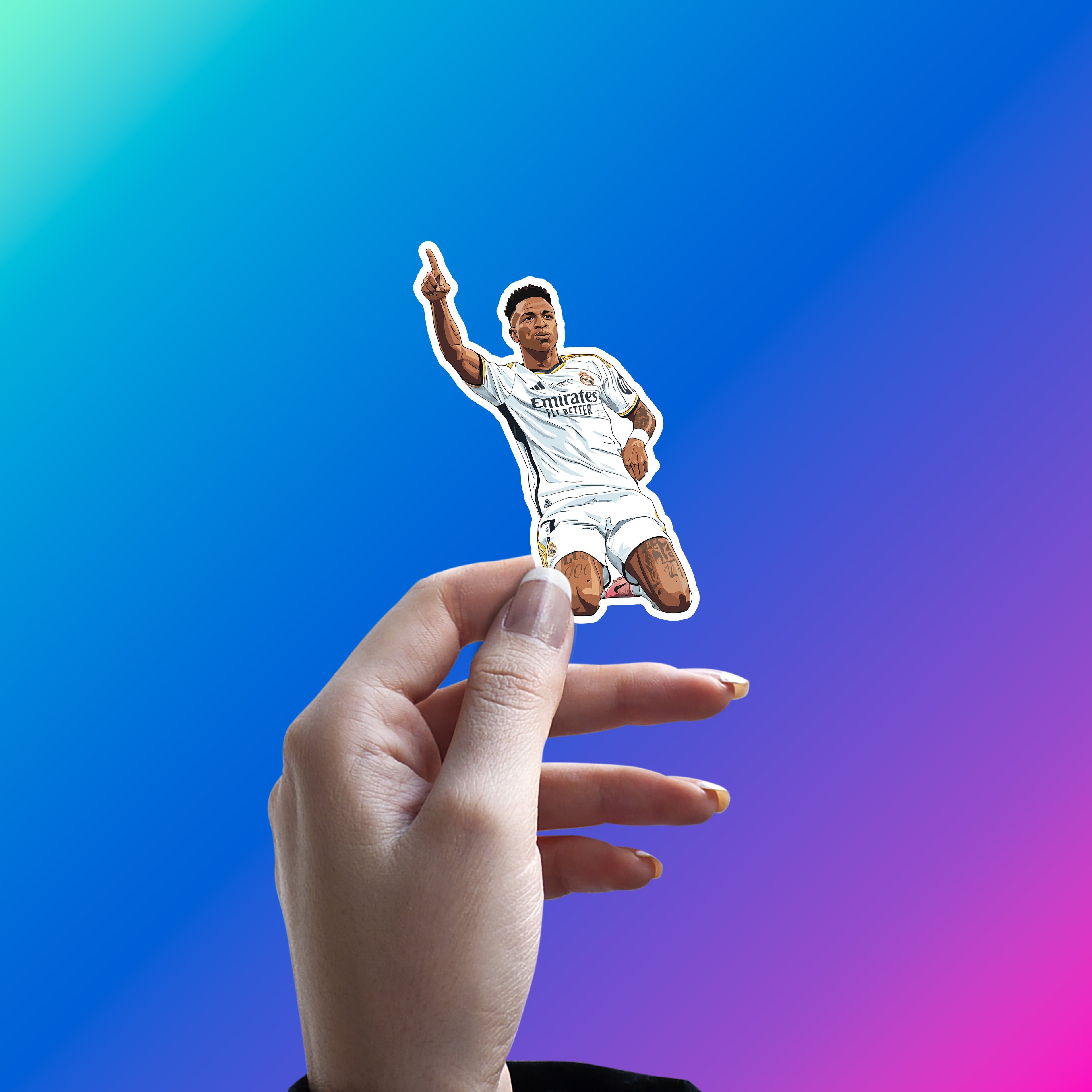 VINICIUS JR - MADRID GLORY POSE STICKER