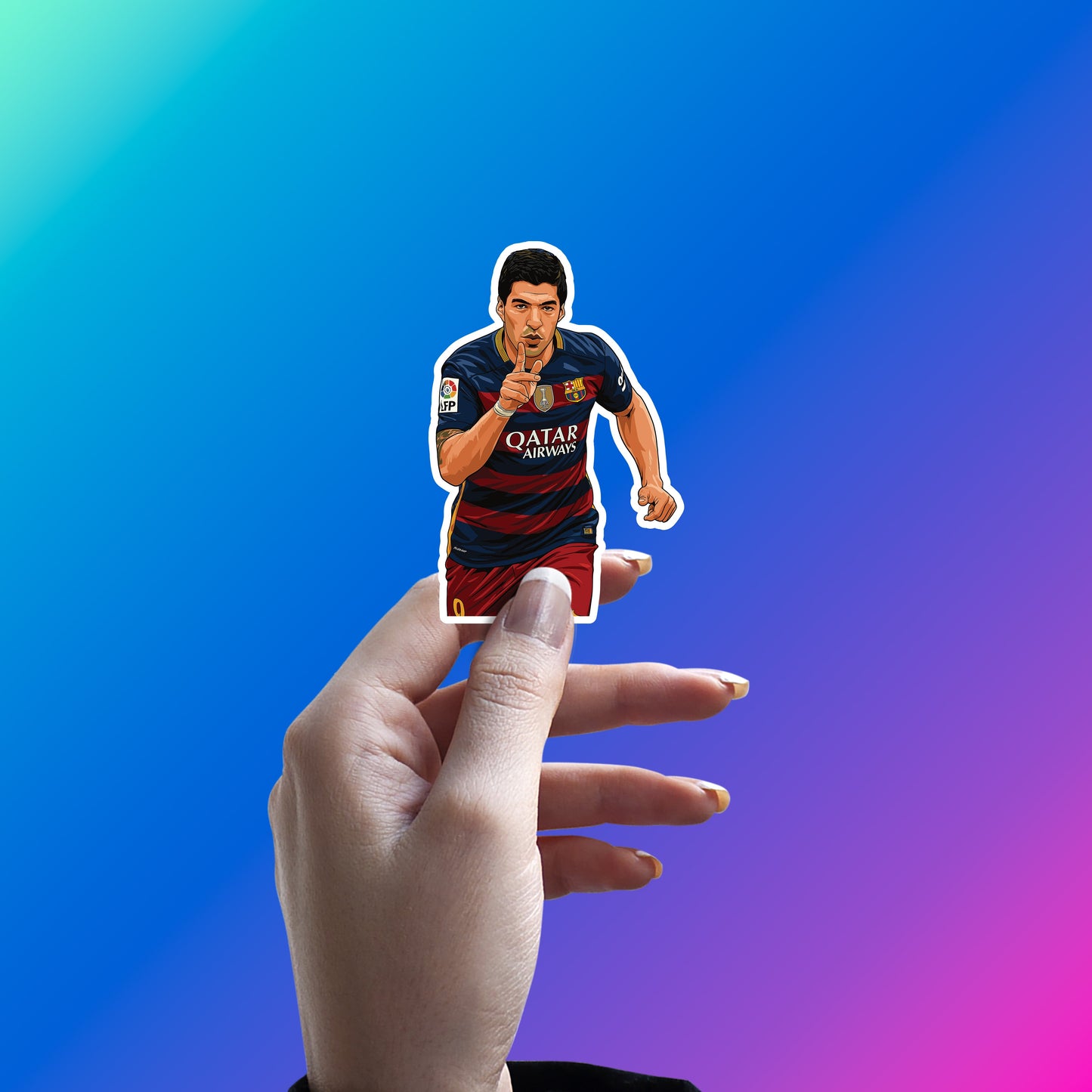 LUIS SUAREZ - EL PISTOLERO SILENCE STICKER