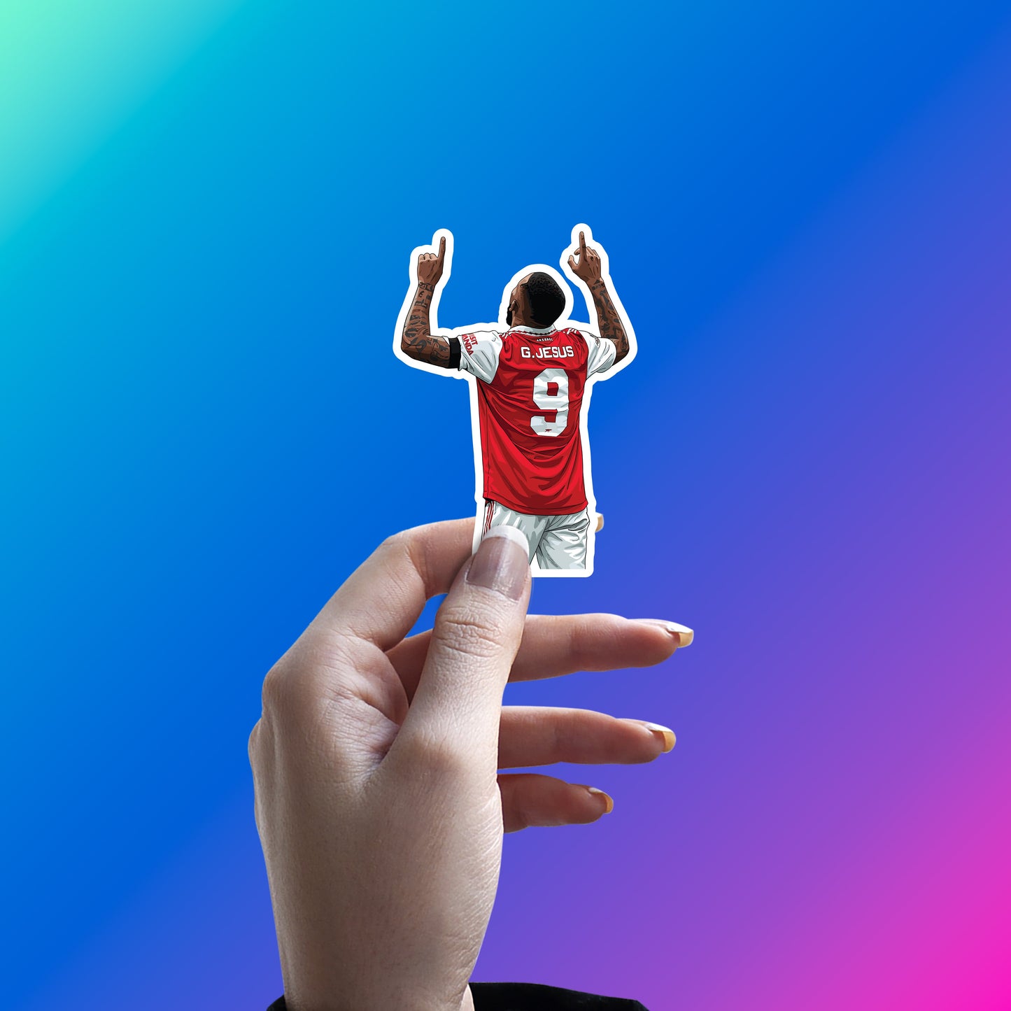 GABRIEL JESUS - NUMBER 9 GUNNER STICKER