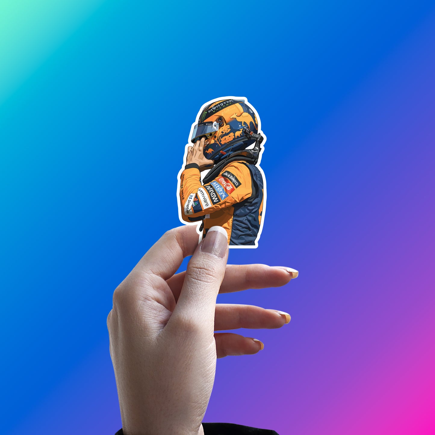 OSCAR PIASTRI - VISOR DOWN MENTALITY STICKER