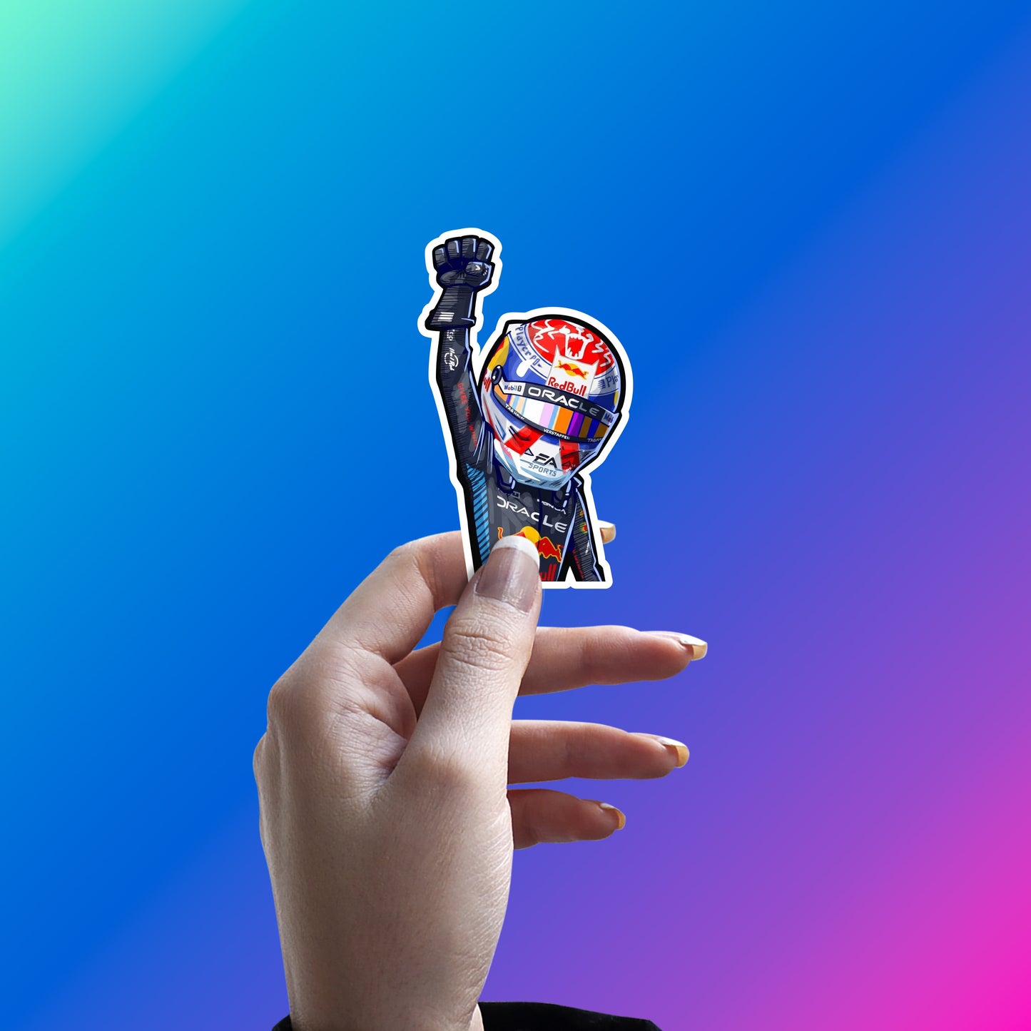 MAX VERSTAPPEN - RACE WINNER SALUTE STICKER