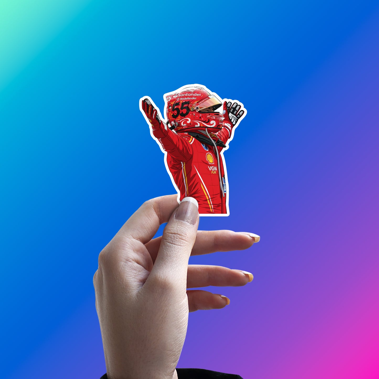 CARLOS SAINZ - SWINGING HANDS STICKER