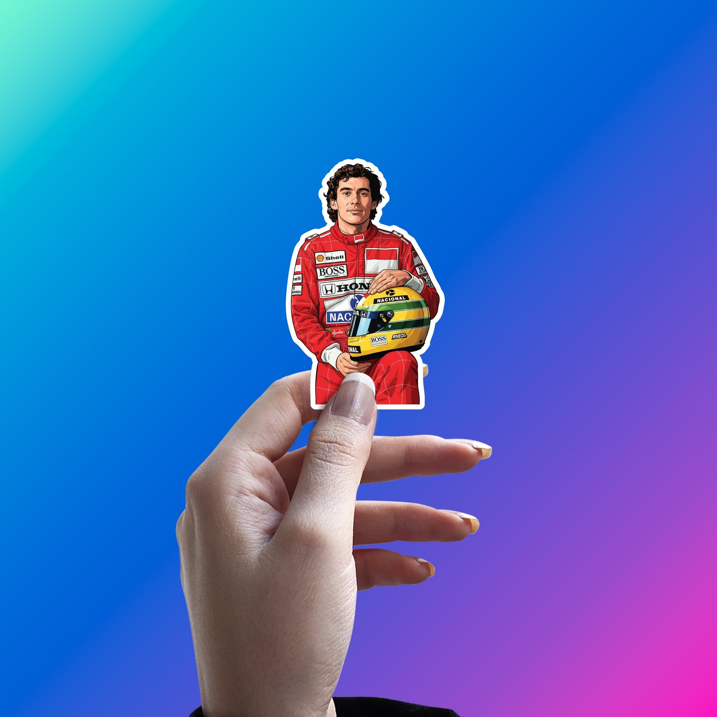 AYRTON SENNA - MAGIC SENNA TRIBUTE STICKER