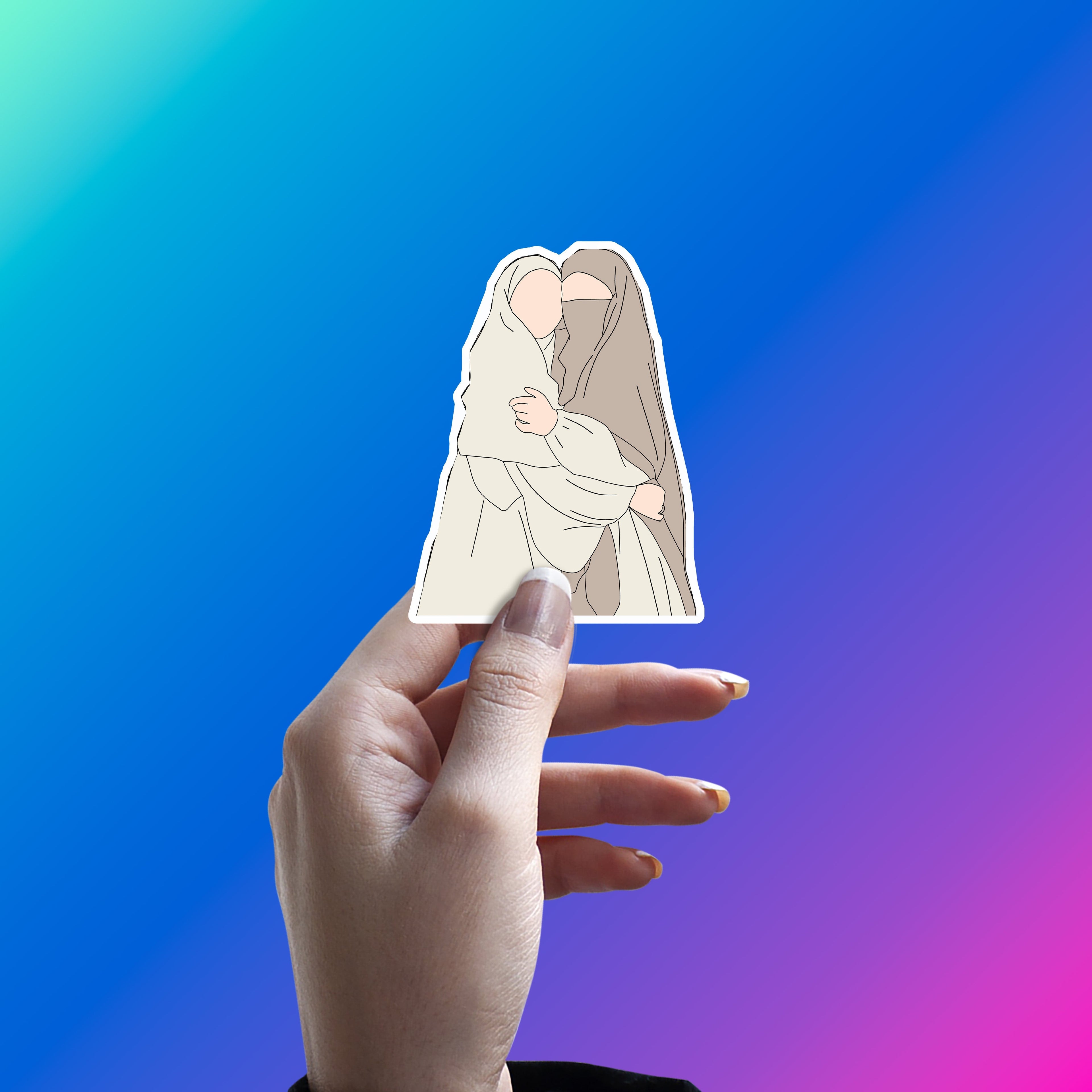 MUSLIM GIRL STICKER - HIJAB STICKER - 1