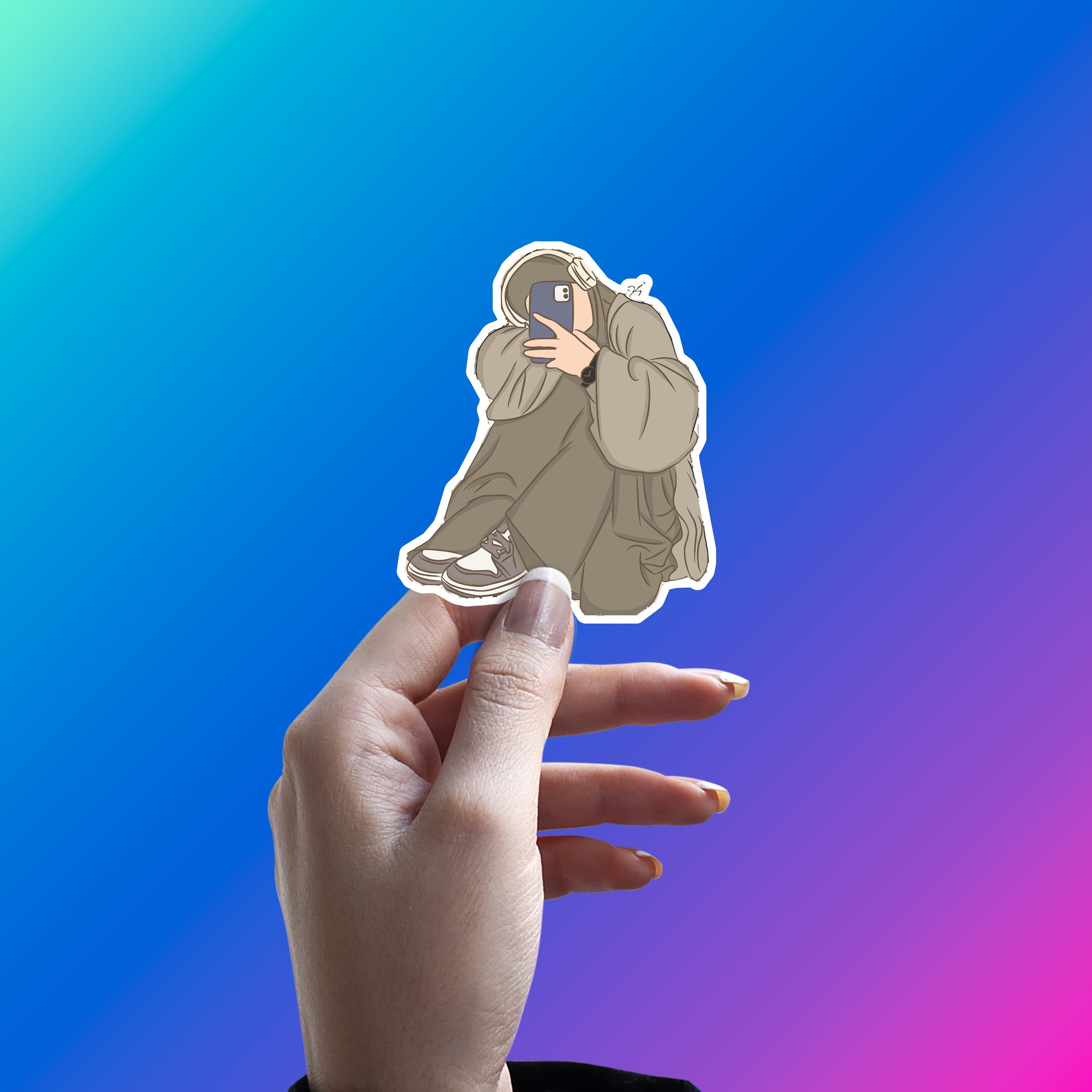 MUSLIM GIRL STICKER - HIJAB STICKER - 3