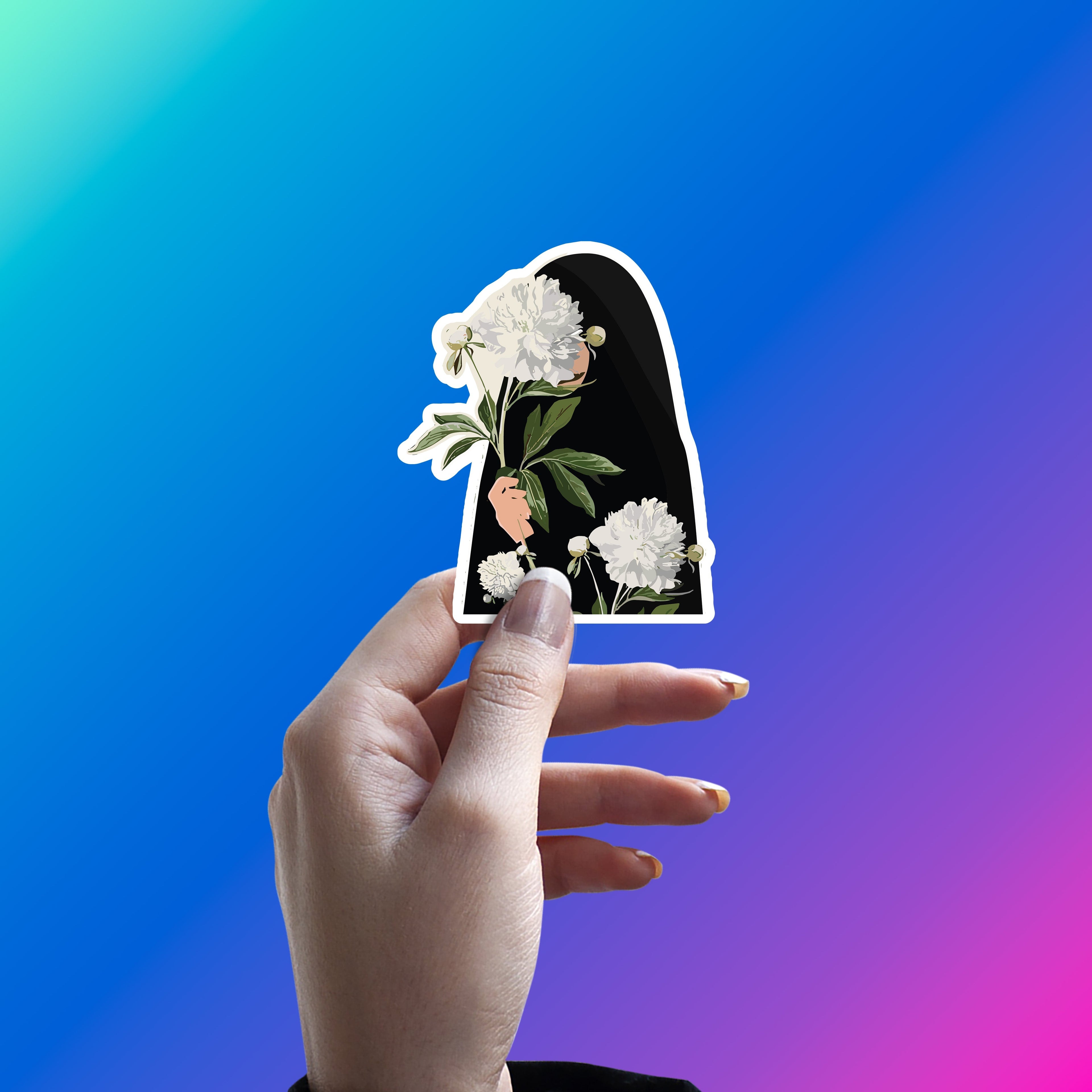 MUSLIM GIRL STICKER - HIJAB STICKER - 8
