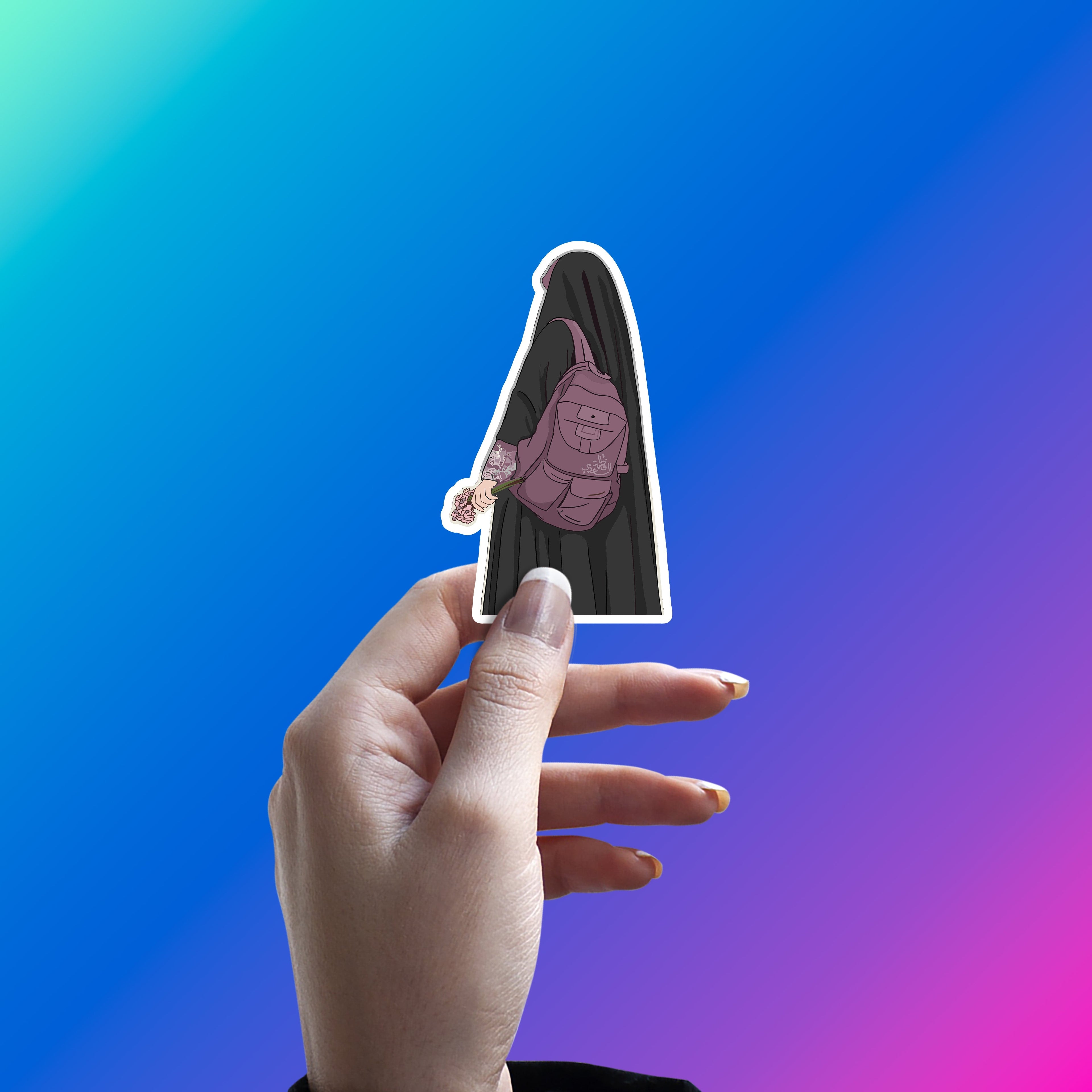 MUSLIM GIRL STICKER - HIJAB STICKER - 9