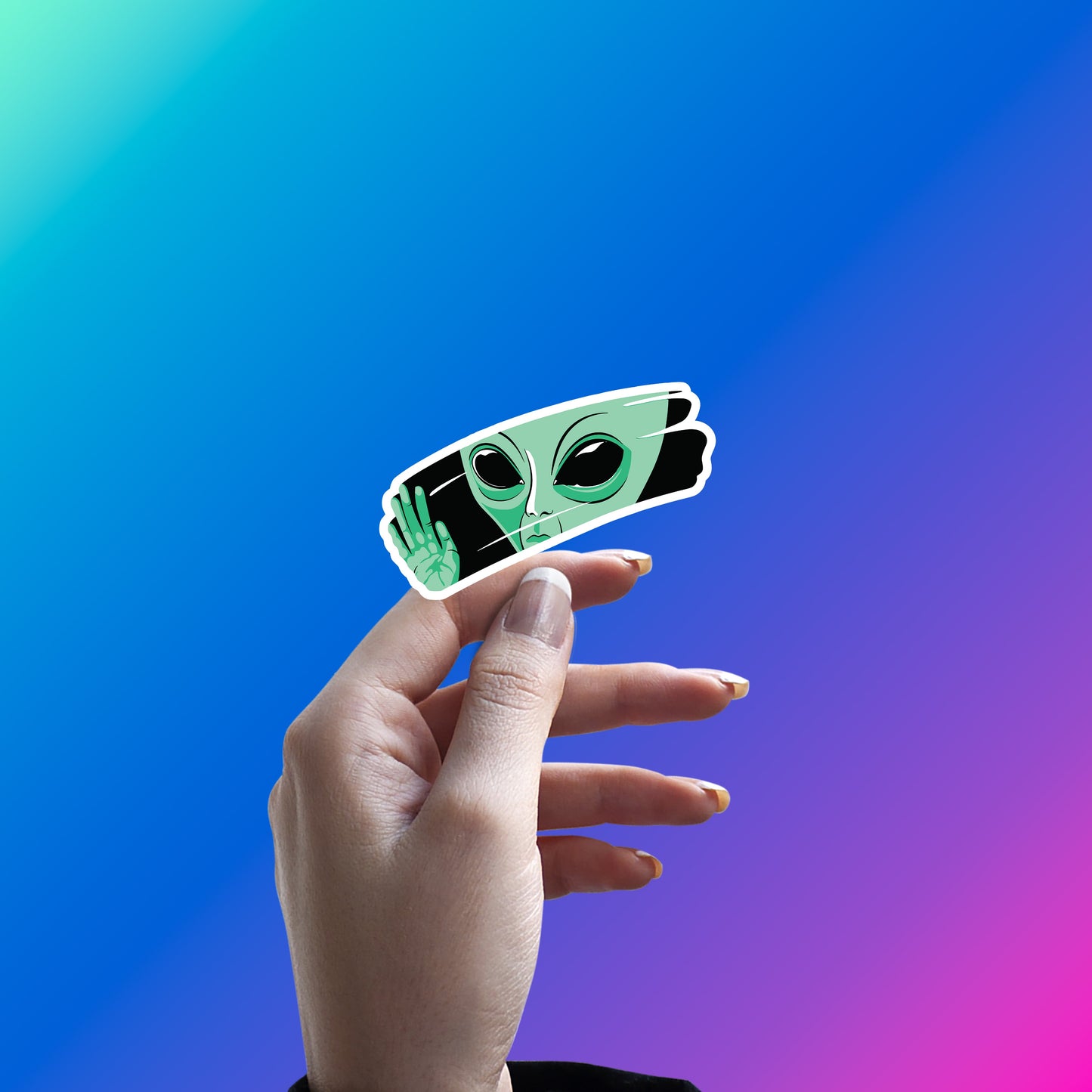 ALIEN PEACE STICKER