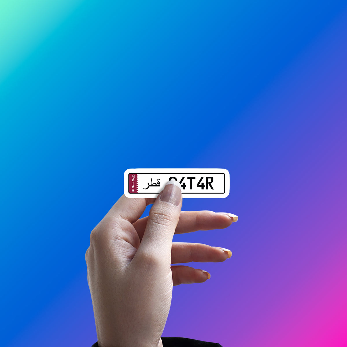 QATAR NUMBER PLATE STICKER