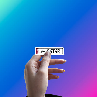 QATAR NUMBER PLATE STICKER