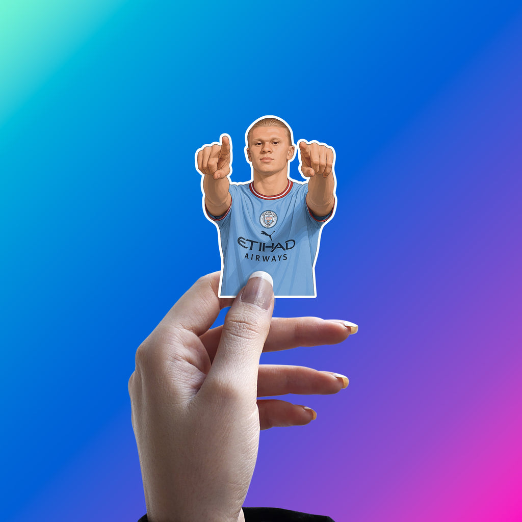 SKY BLUE CYBORG – ERLING HAALAND STICKER