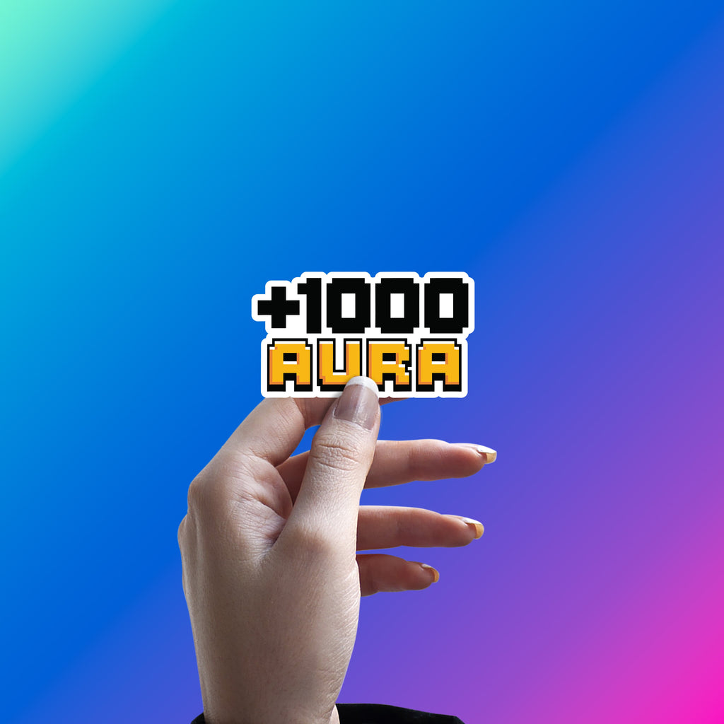 100% DONE & PIXELATED STICKER