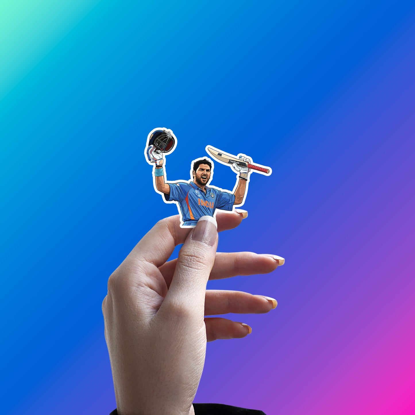 YUVRAJ SINGH - PUNJAB POWER SCREAM STICKER