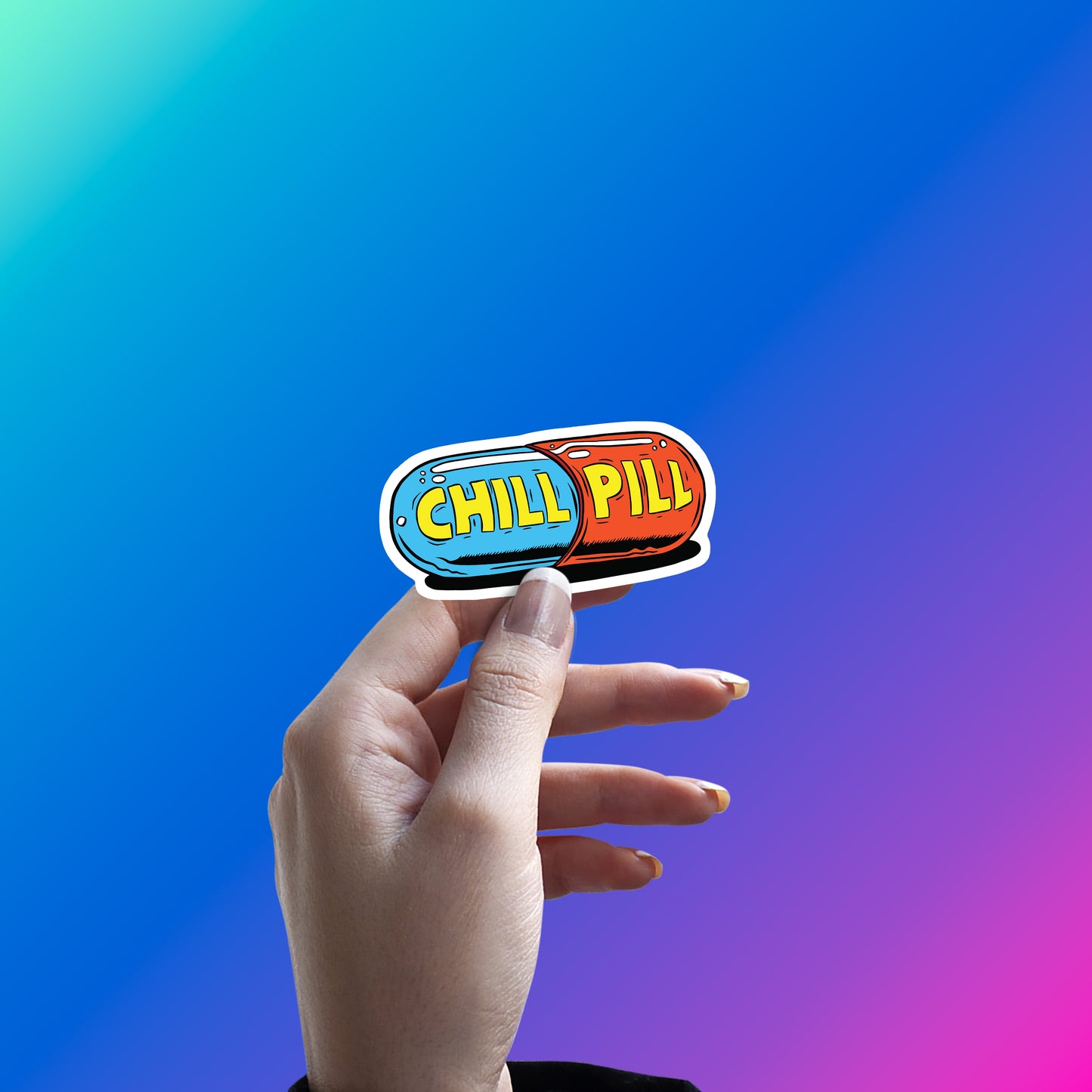 CHILL PILL LO, BAKLOL MAT BANO STICKER