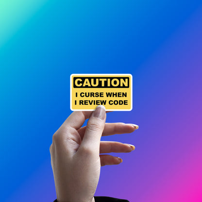 CAUTION CODE REVIEWER RAGE ZONE STICKER
