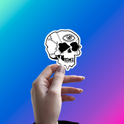 COSMIC SKULL VISION STICKER