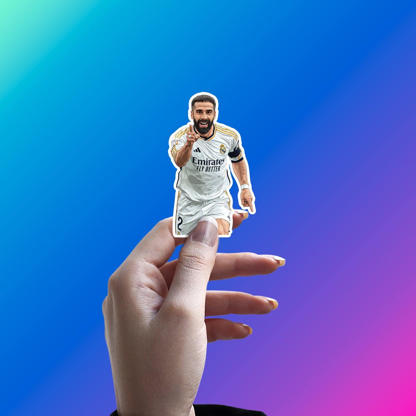 DANI CARVAJAL - CAPTAIN OF THE RIGHT FLANK STICKER