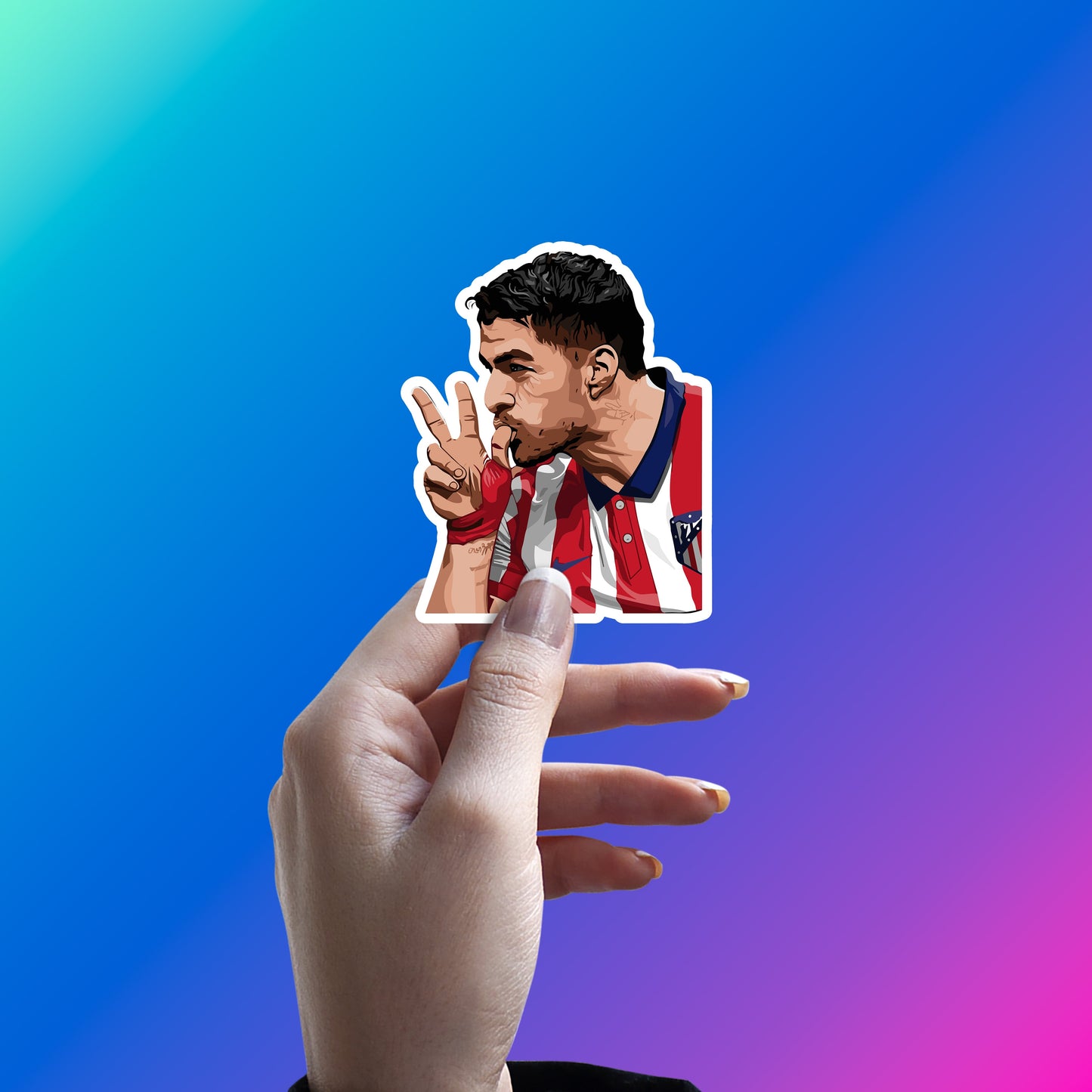 LUIS SUAREZ - PISTOLERO OF ATLETI STICKER