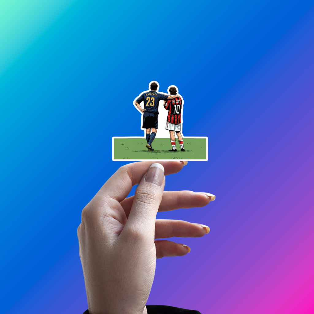 MATERAZZI & RUI COSTA - MILANO TRUCE STICKER