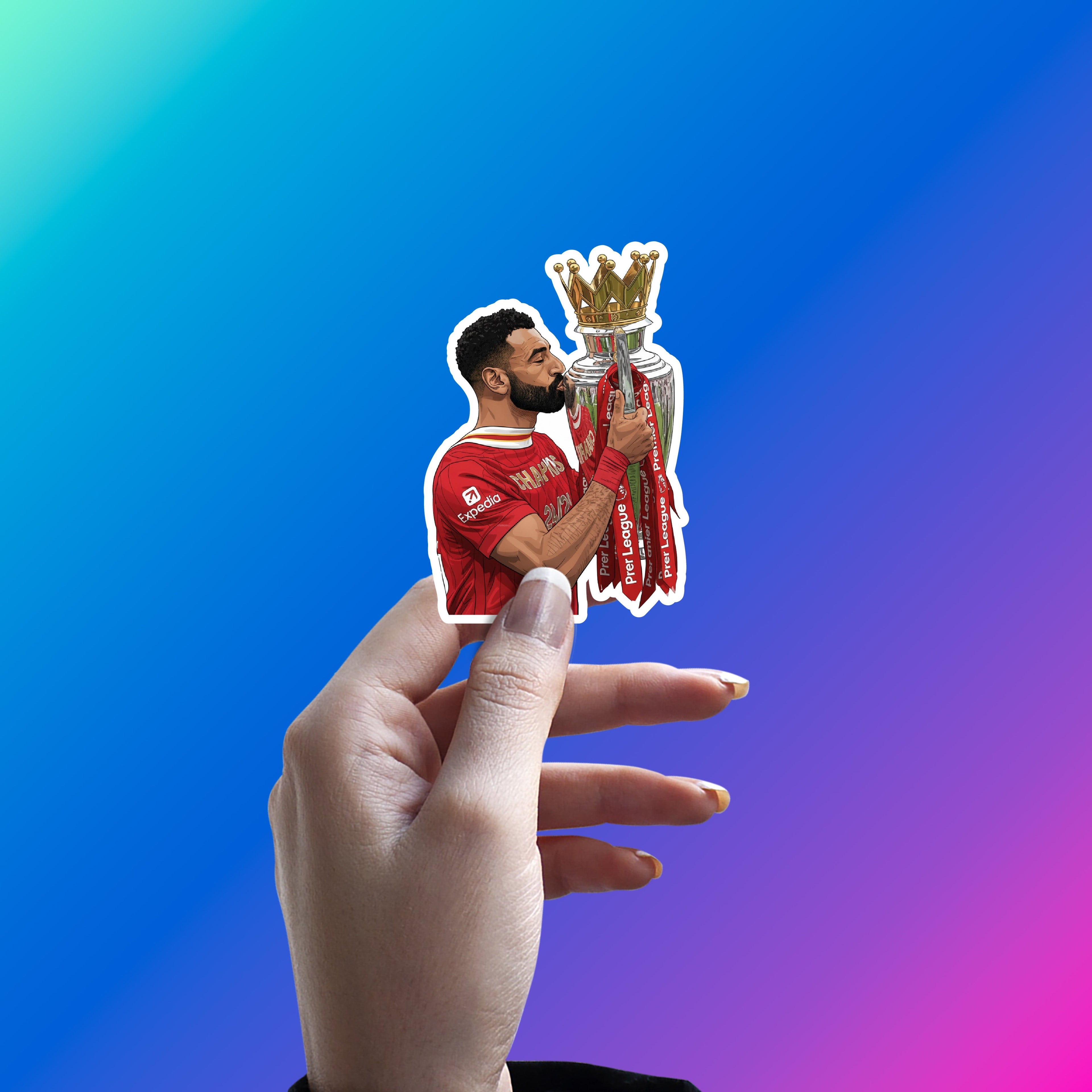 MOHAMED SALAH - KING OF ANFIELD'S CROWN STICKER