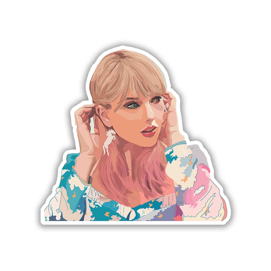 Pink Ends Cardigan Pose – Taylor Swift Sticker