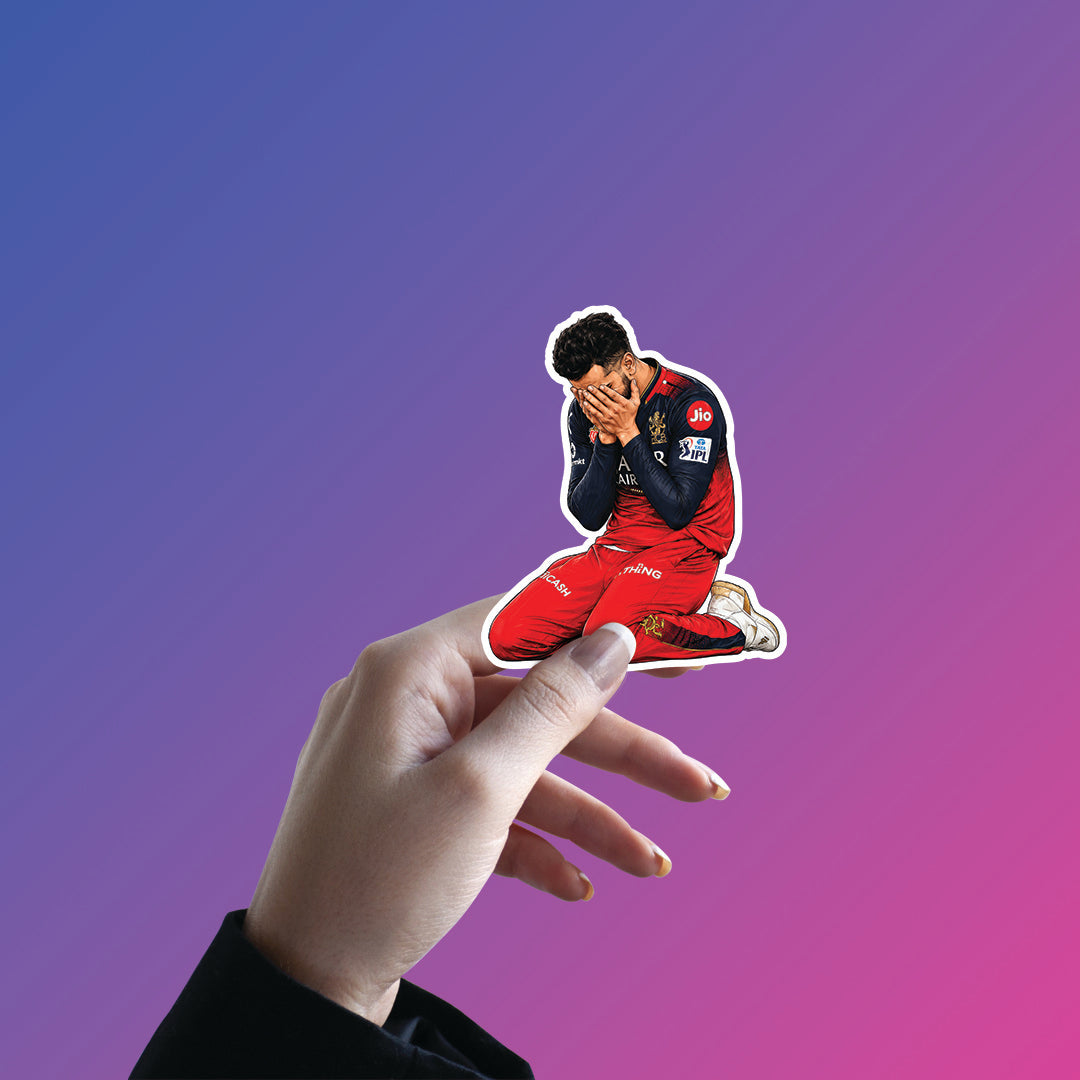 Emotional Knock Moment – Virat Kohli Sticker
