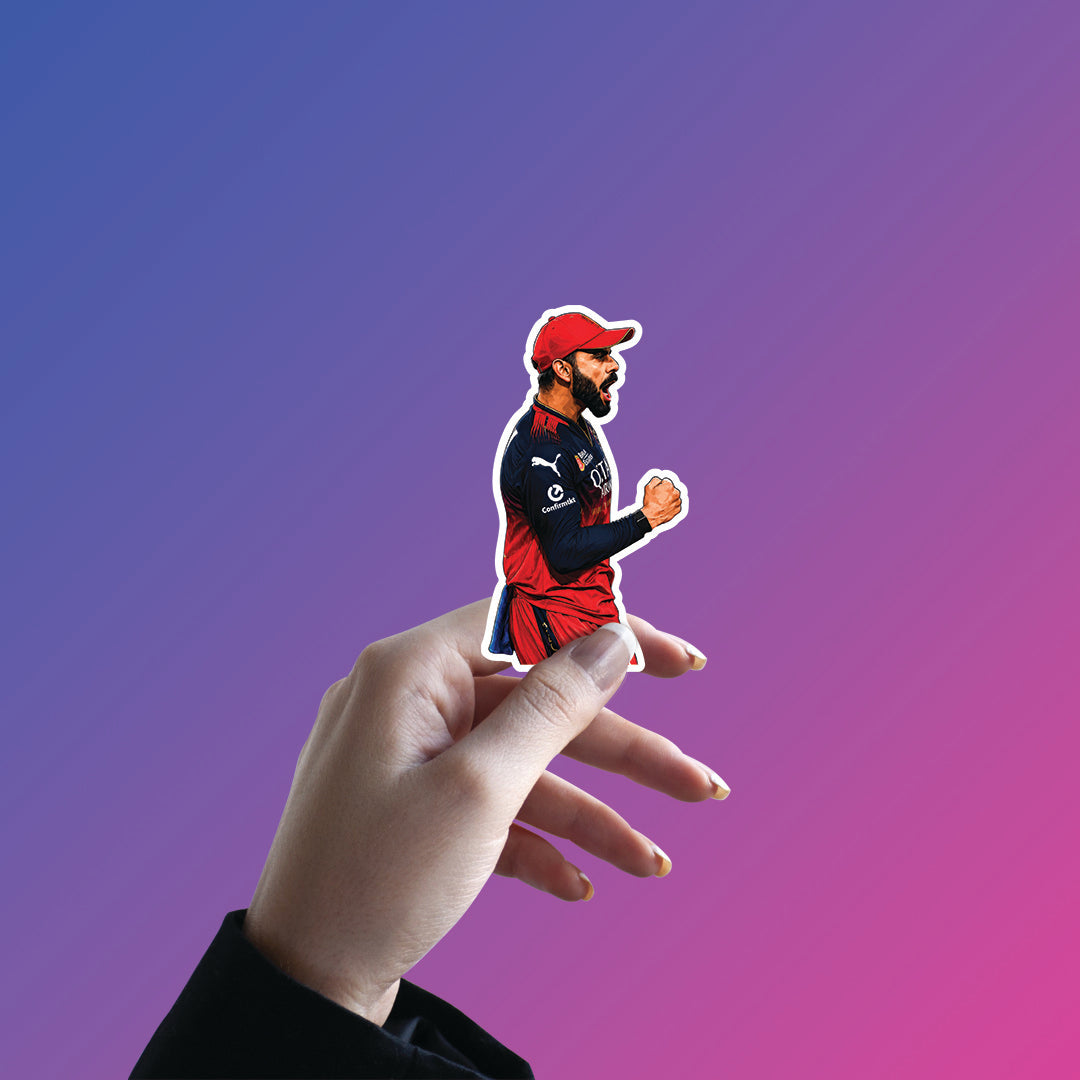 Aggressive Roar Blue – Virat Kohli Sticker