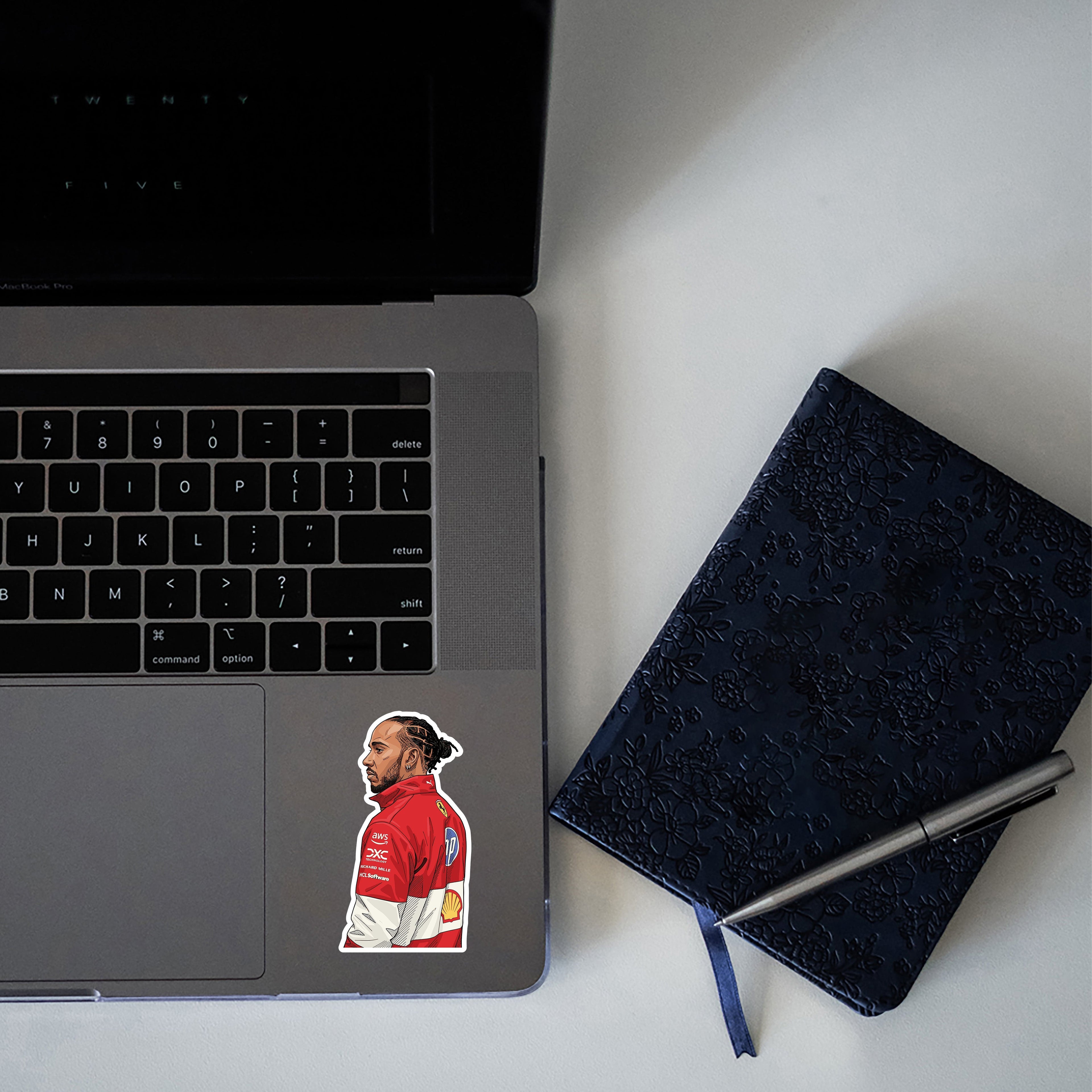 LEWIS HAMILTON - NEW CHAPTER IN RED STICKER