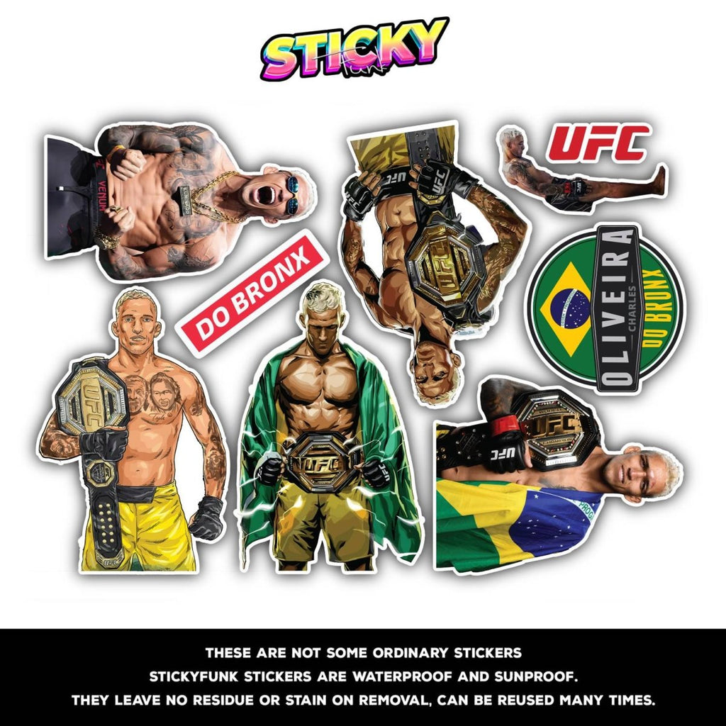 CHARLES OLIVEIRA MINI STICKERS SHEET - stickyfunk premium stickers