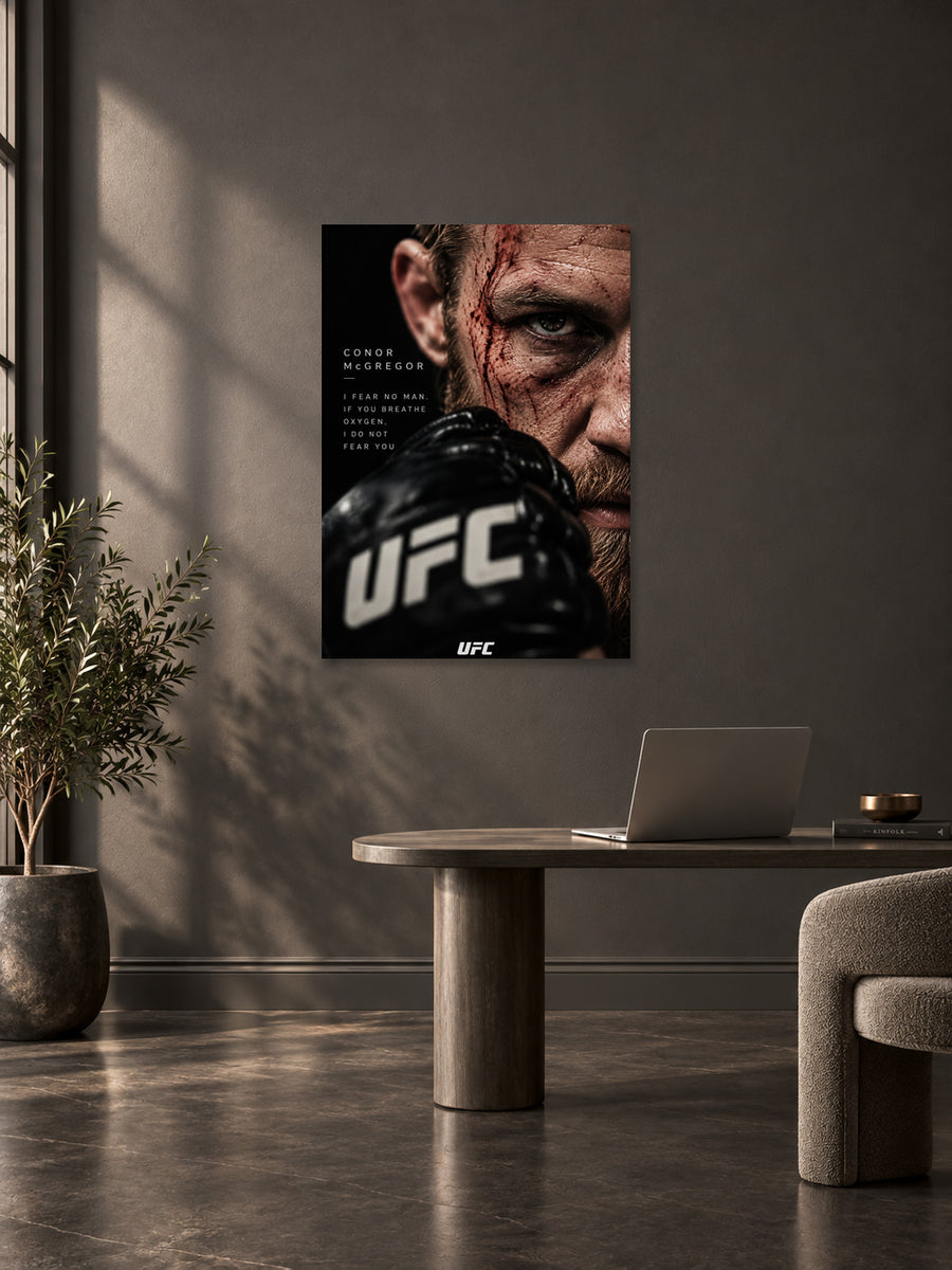Conor McGregor UFC wall poster mockup
