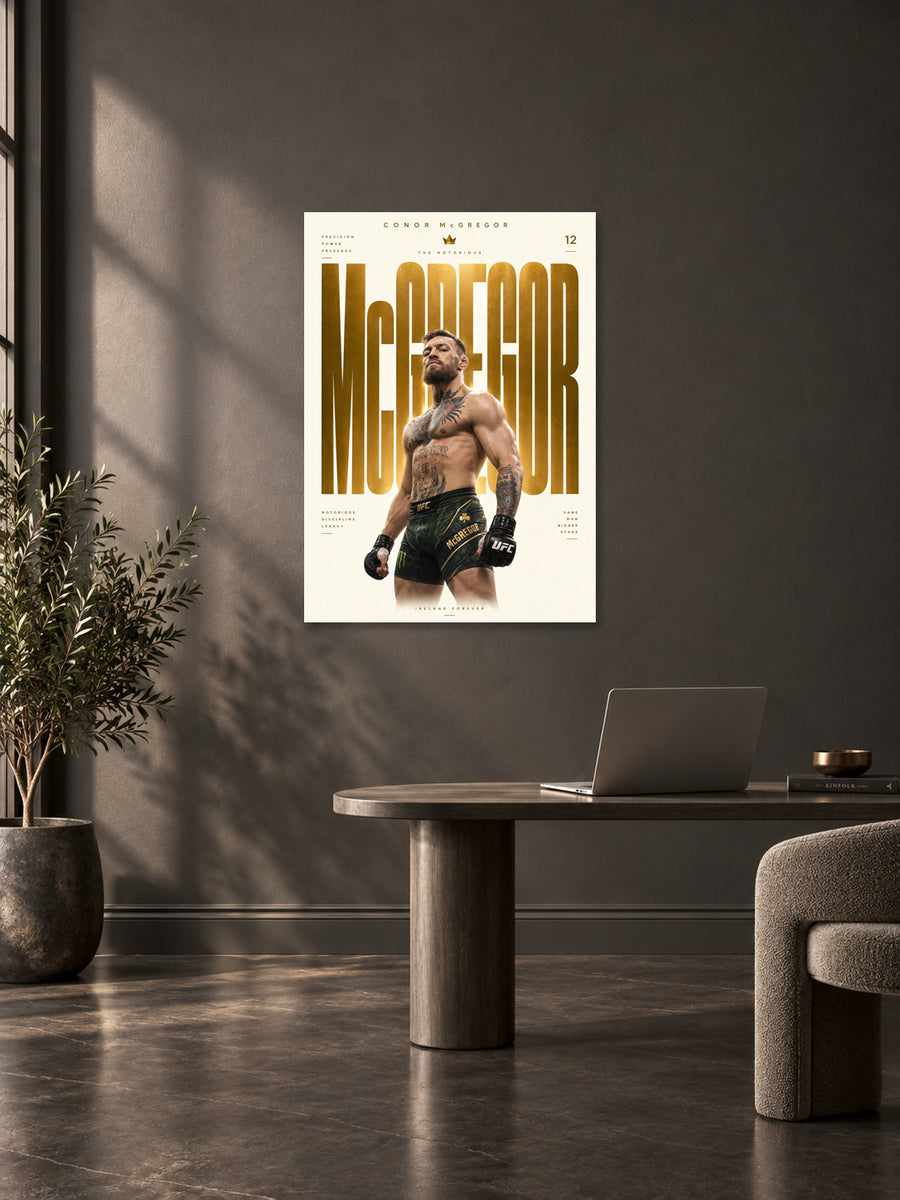 Conor McGregor UFC wall poster mockup