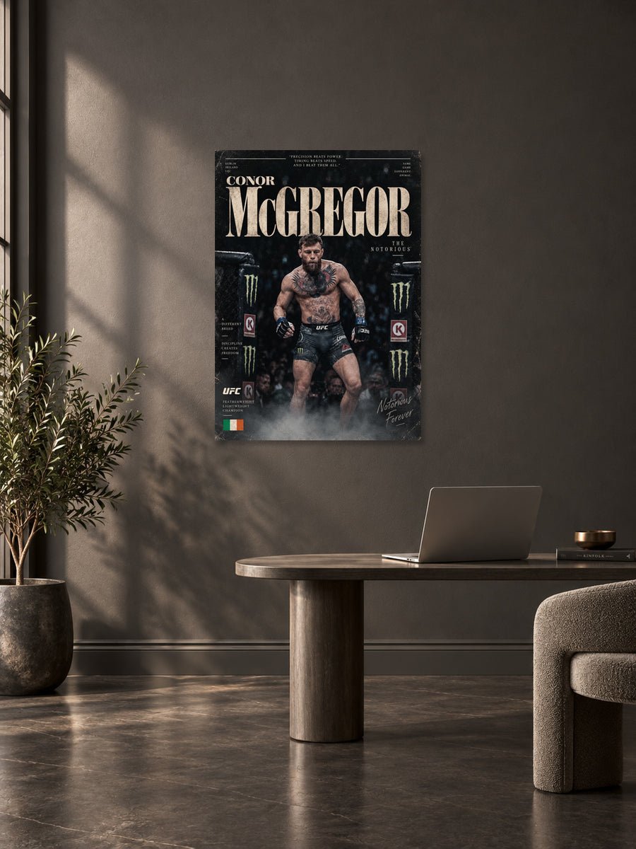 Conor McGregor UFC wall poster mockup